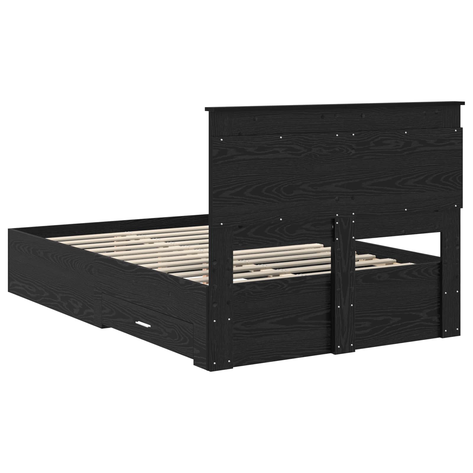 Cadre de lit Chêne noir 120 x 190 cm Bois d'ingénierie - XIOS