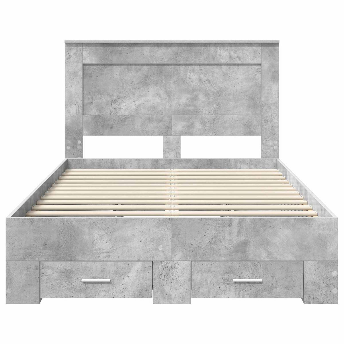Cadre de lit Gris béton 120 x 190 cm Bois d'ingénierie