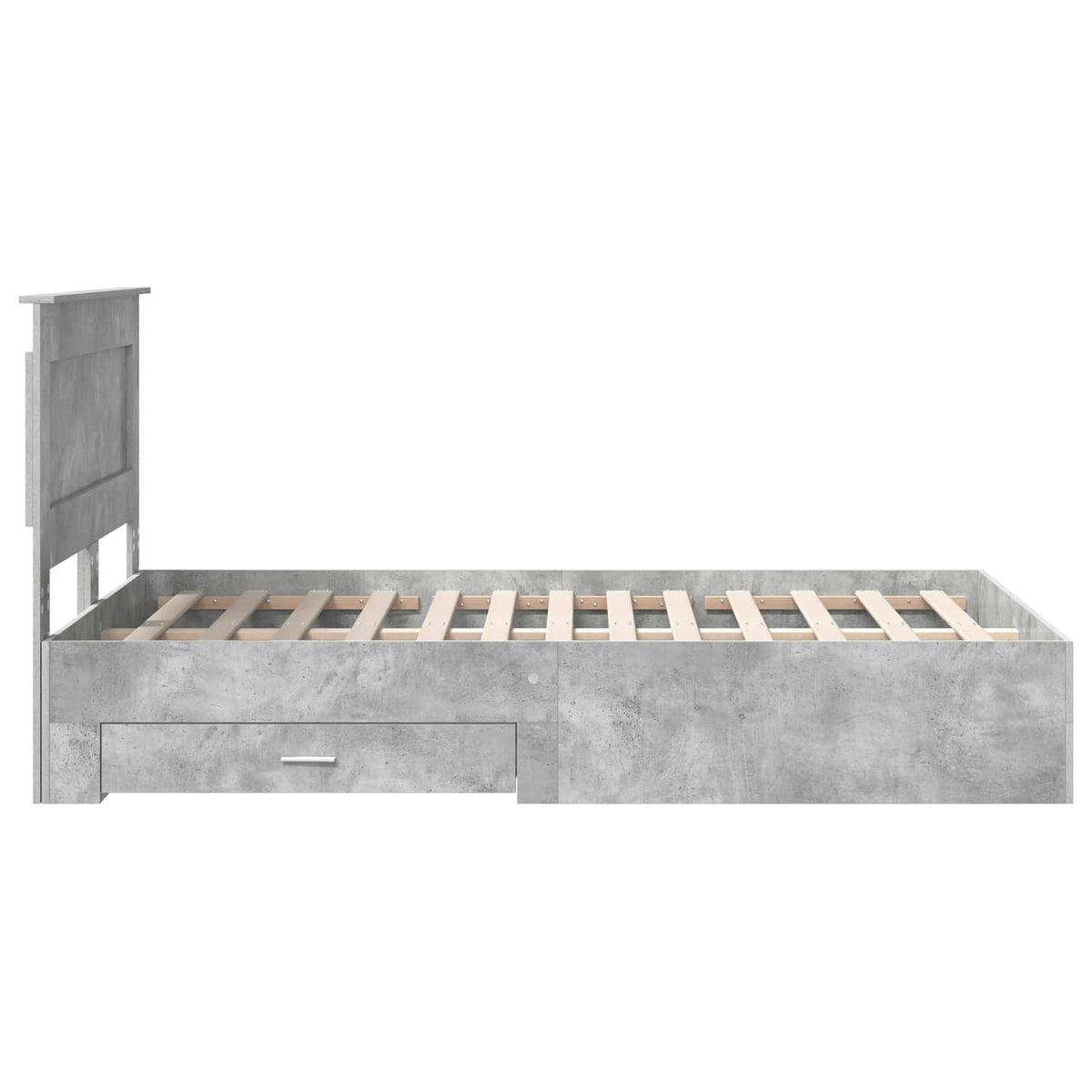 Cadre de lit Gris béton 120 x 190 cm Bois d'ingénierie
