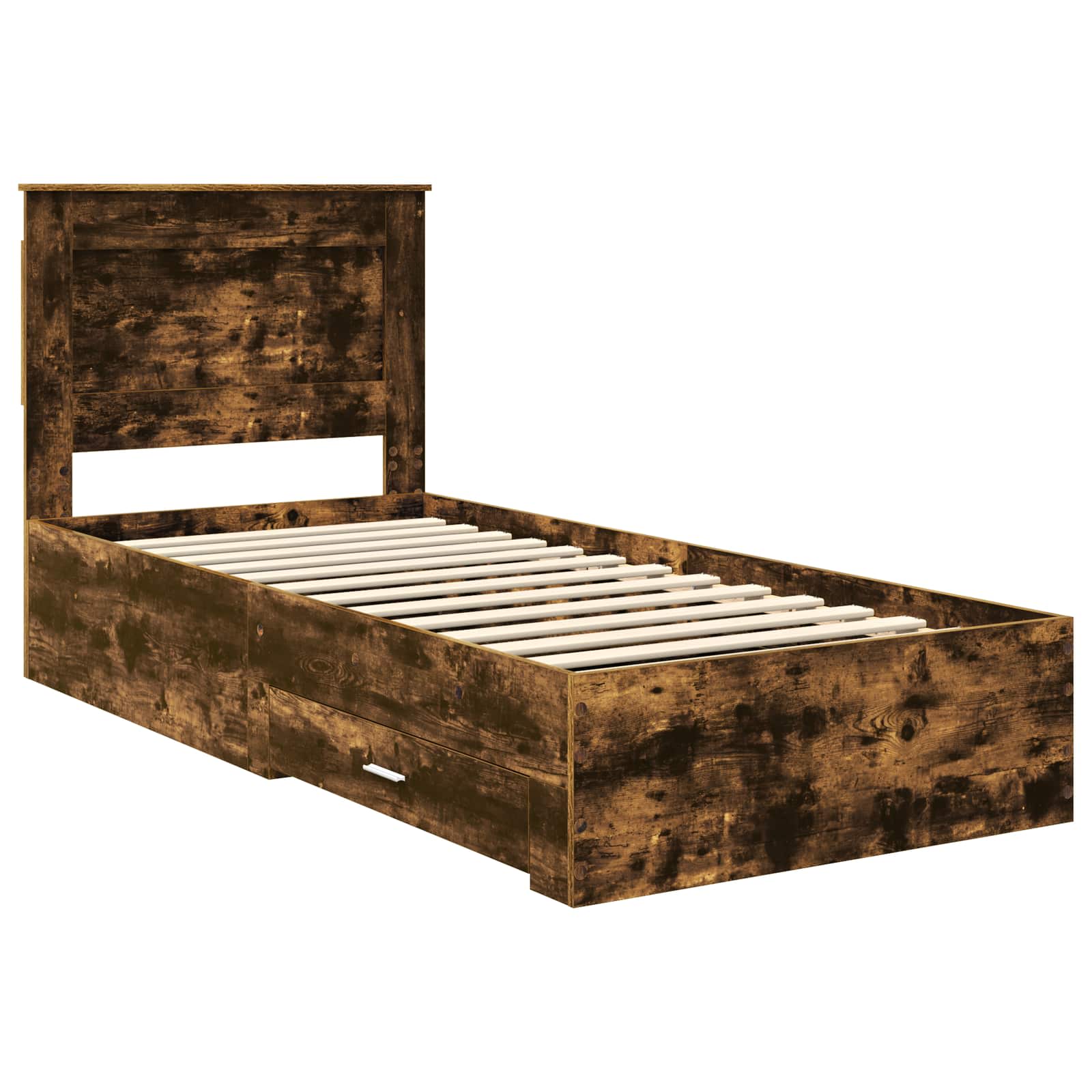Cadre de lit Chêne fumé 100 x 200 cm Bois d'ingénierie - XIOS