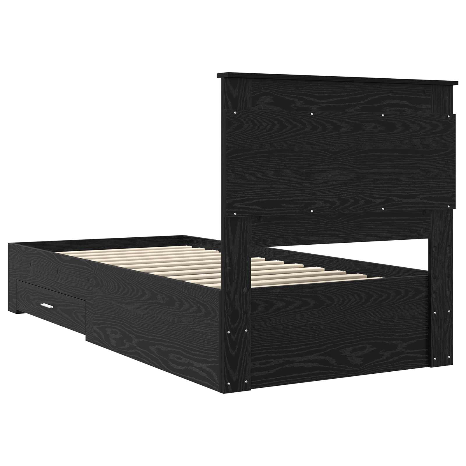 Cadre de lit Chêne noir 90 x 190 cm Bois d'ingénierie - XIOS