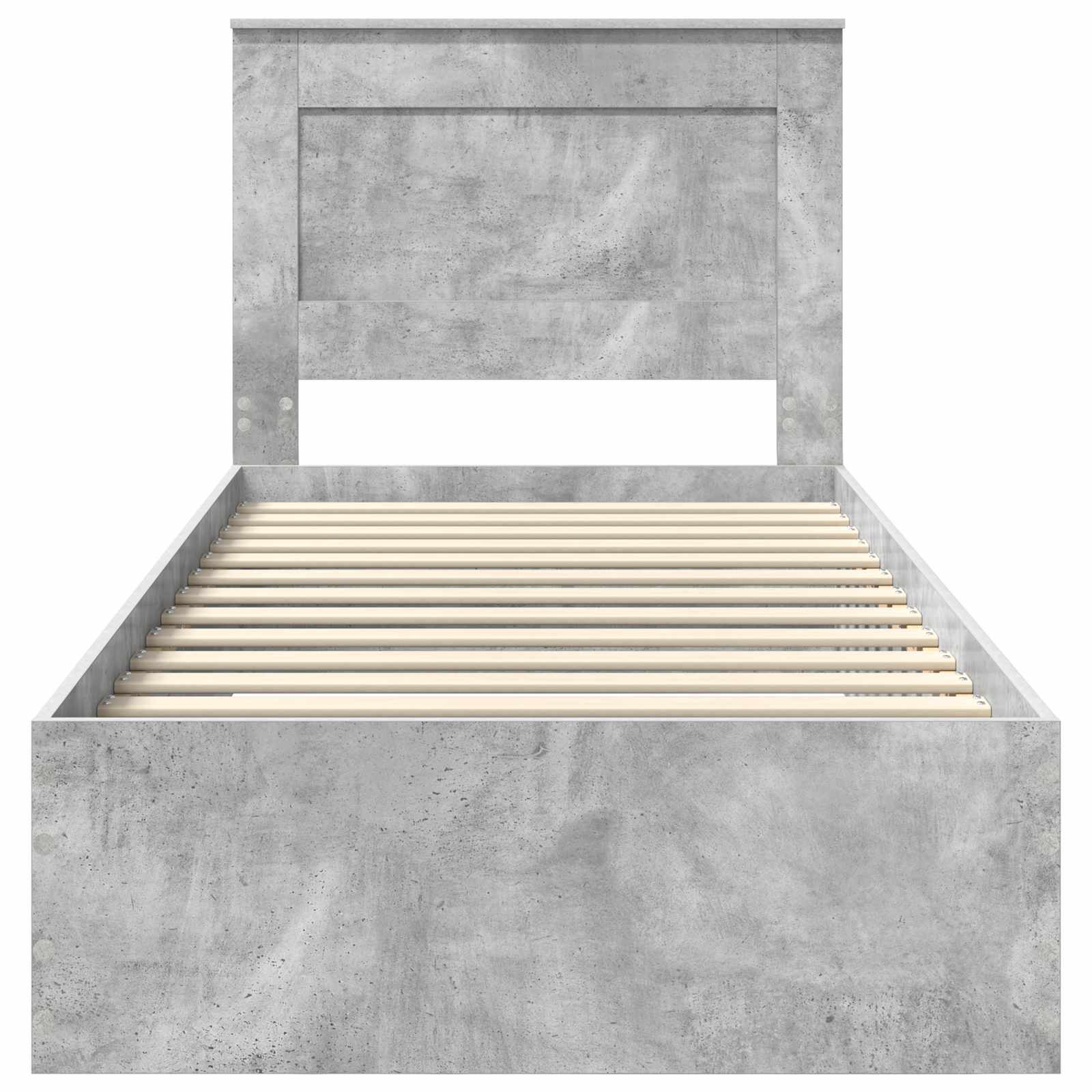 Cadre de lit Gris béton 90 x 200 cm Bois d'ingénierie - XIOS
