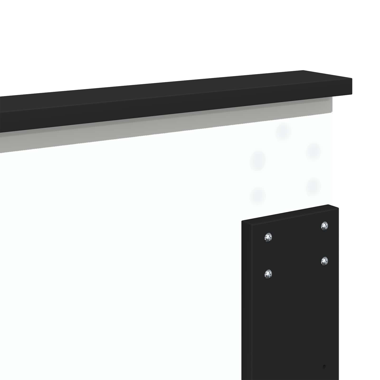 Cadre de lit avec tête de lit Noir 200 x 200 cm Pin massif - XIOS