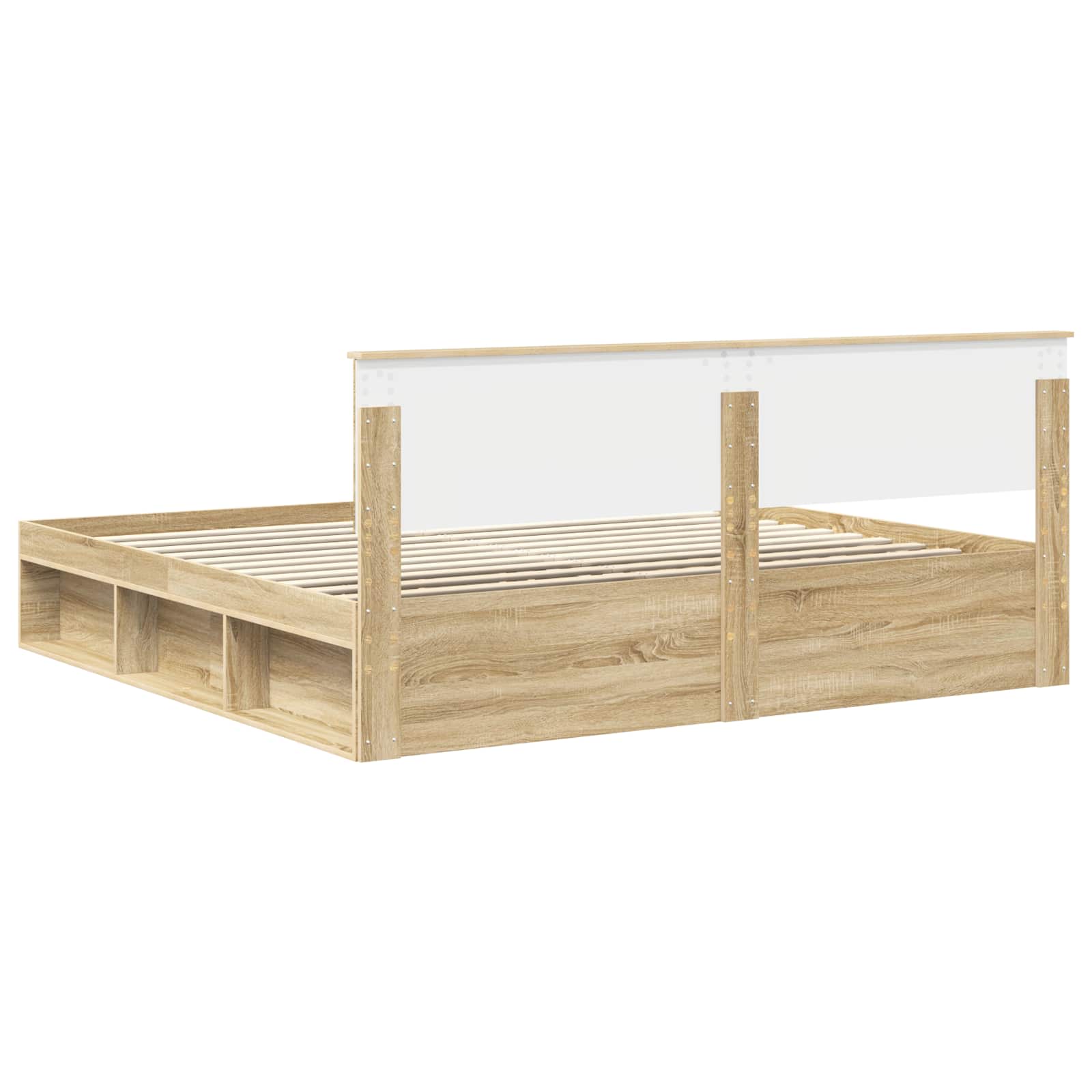 Cadre de lit avec tête de lit Sonoma 200 x 200 cm Pin massif