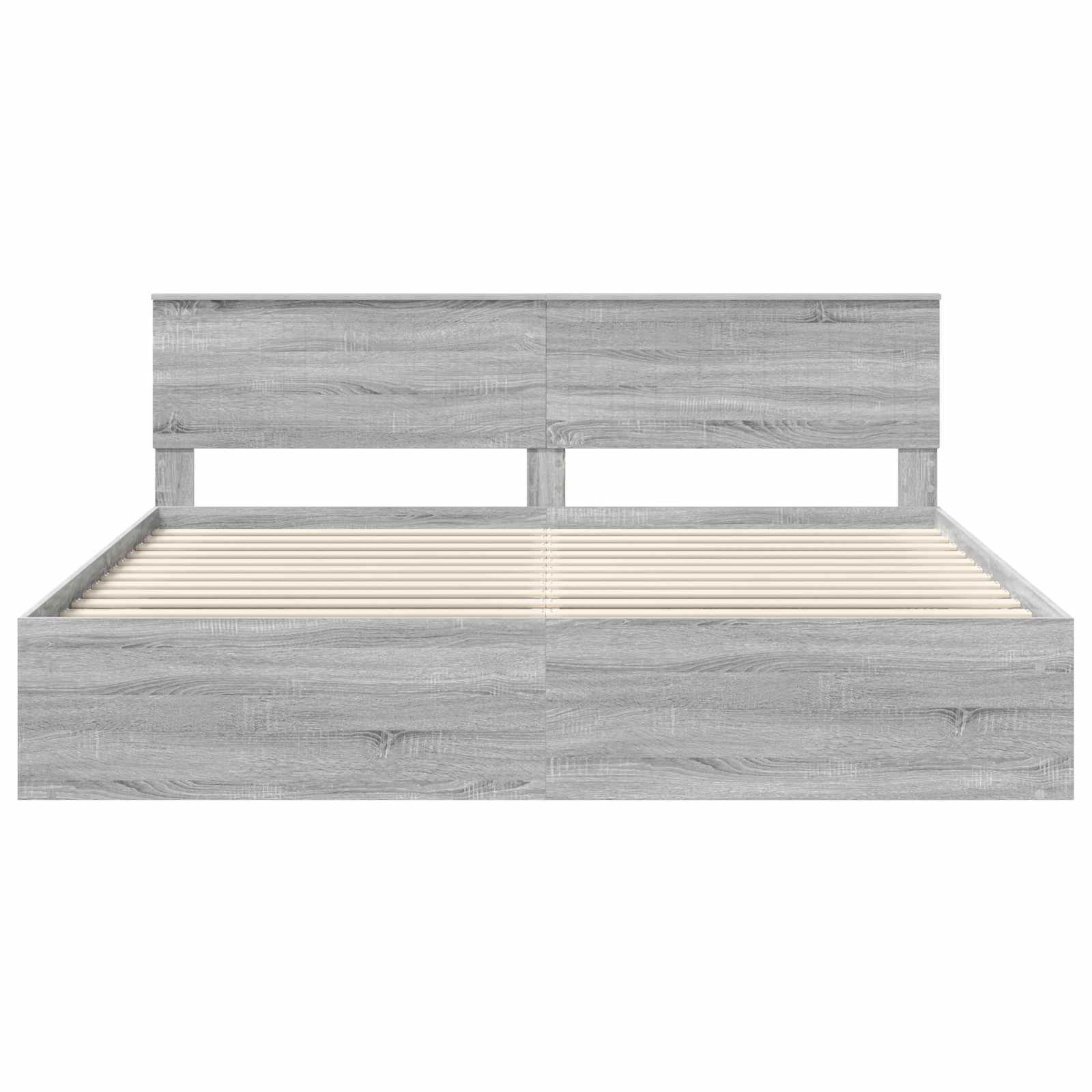 Cadre de lit Gris Sonoma 200 x 200 cm Pin massif - XIOS
