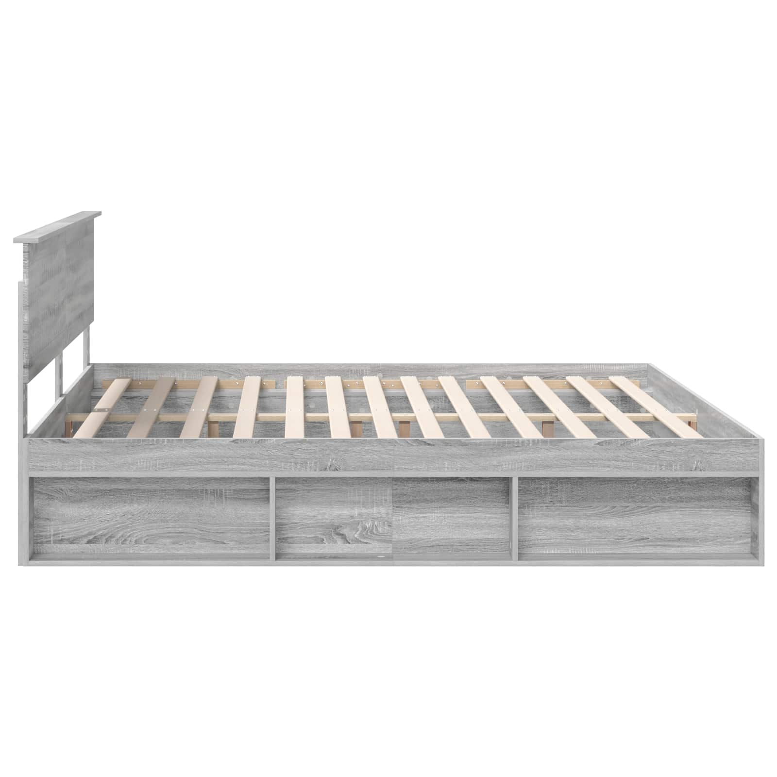 Cadre de lit Gris Sonoma 200 x 200 cm Pin massif - XIOS