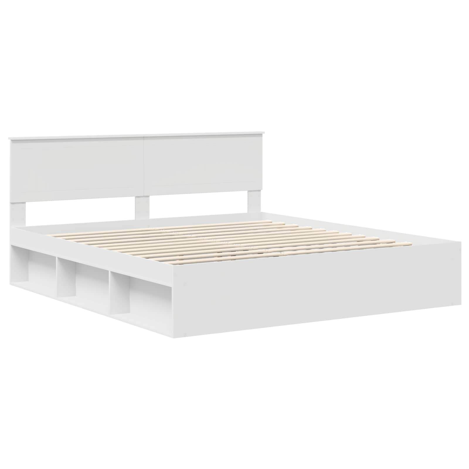 Cadre de lit avec tête de lit Blanc 180 x 200 cm Pin massif - XIOS