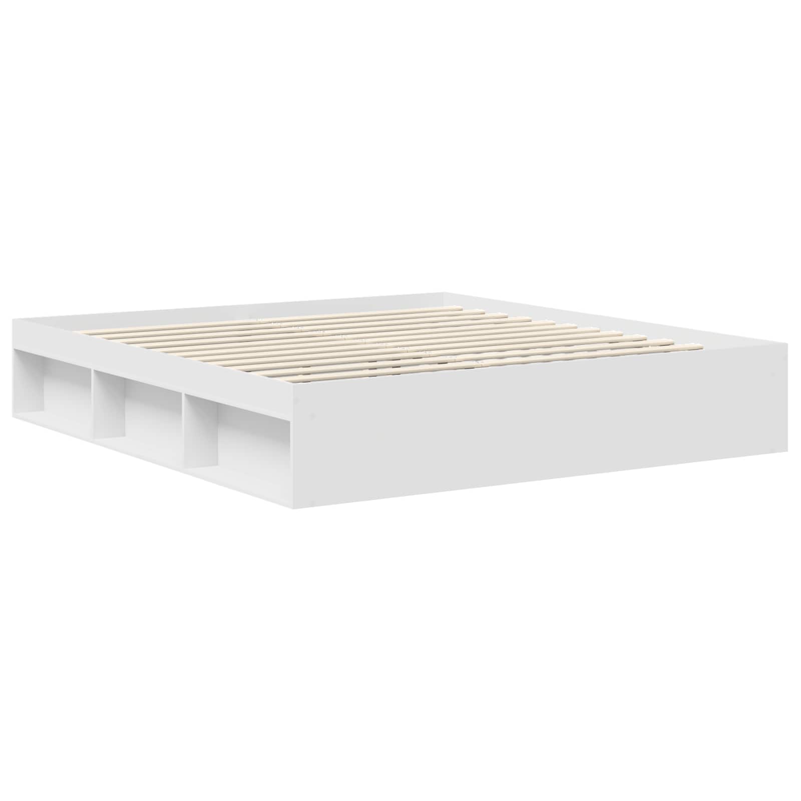 Cadre de lit avec tête de lit Blanc 180 x 200 cm Pin massif - XIOS