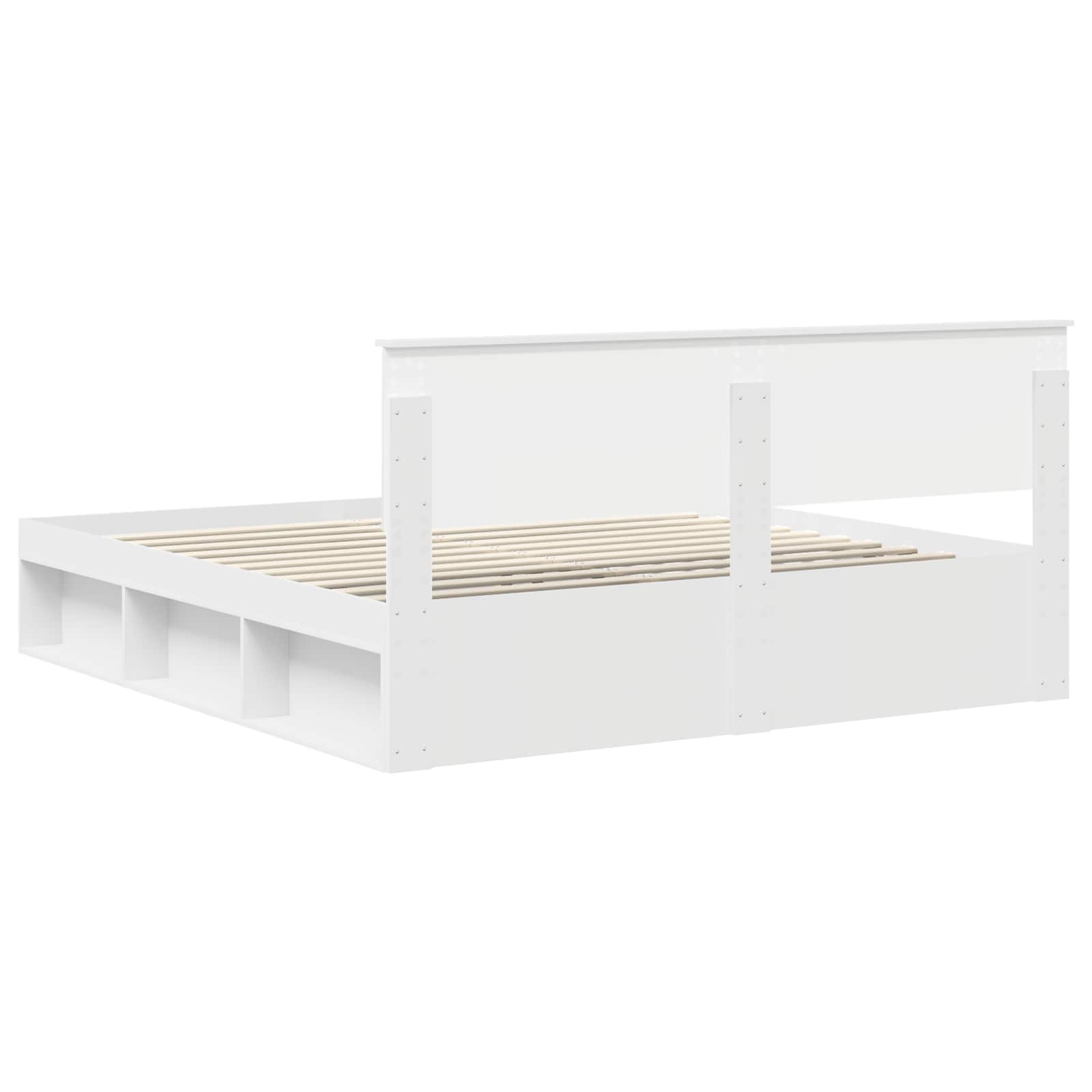 Cadre de lit avec tête de lit Blanc 180 x 200 cm Pin massif - XIOS