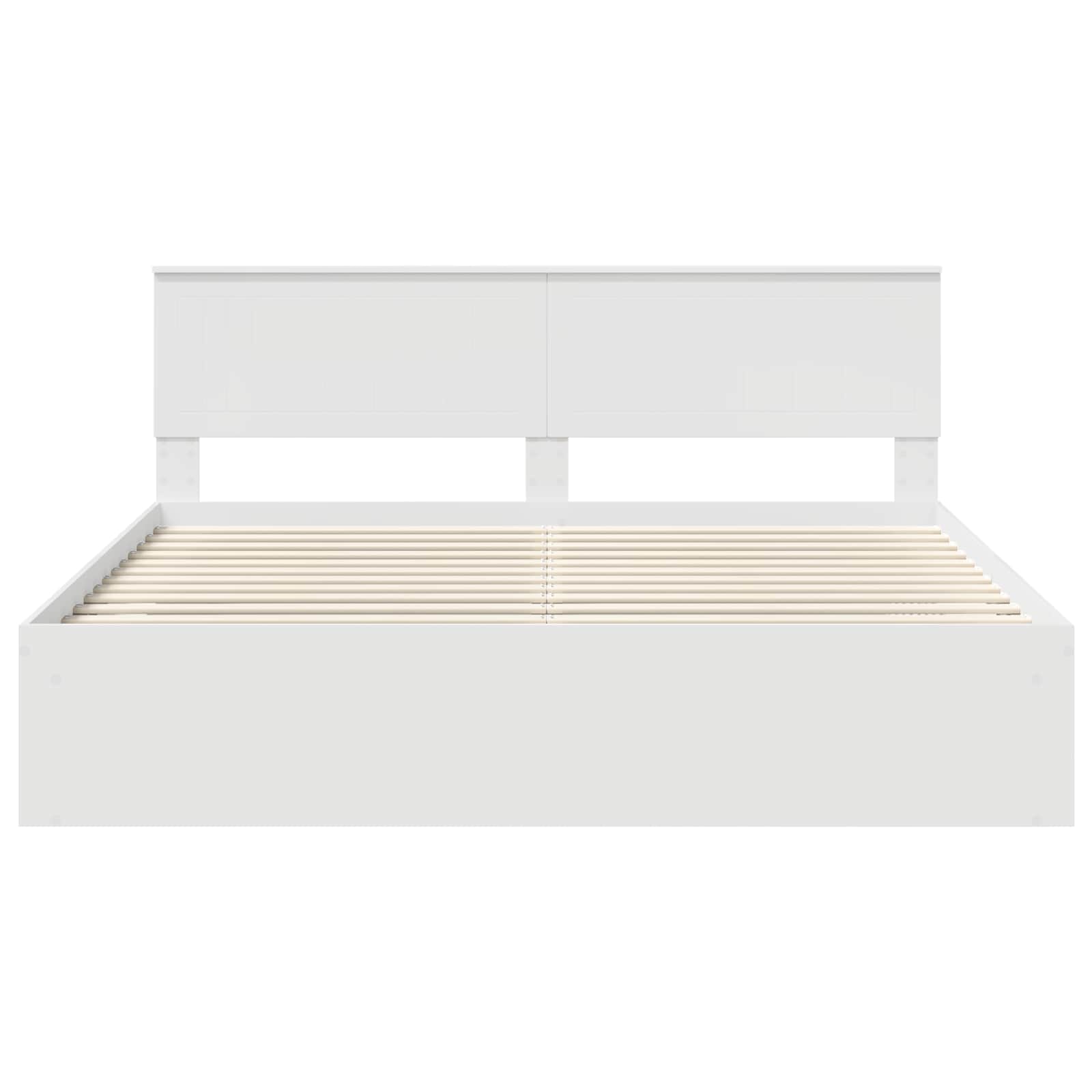 Cadre de lit avec tête de lit Blanc 180 x 200 cm Pin massif - XIOS