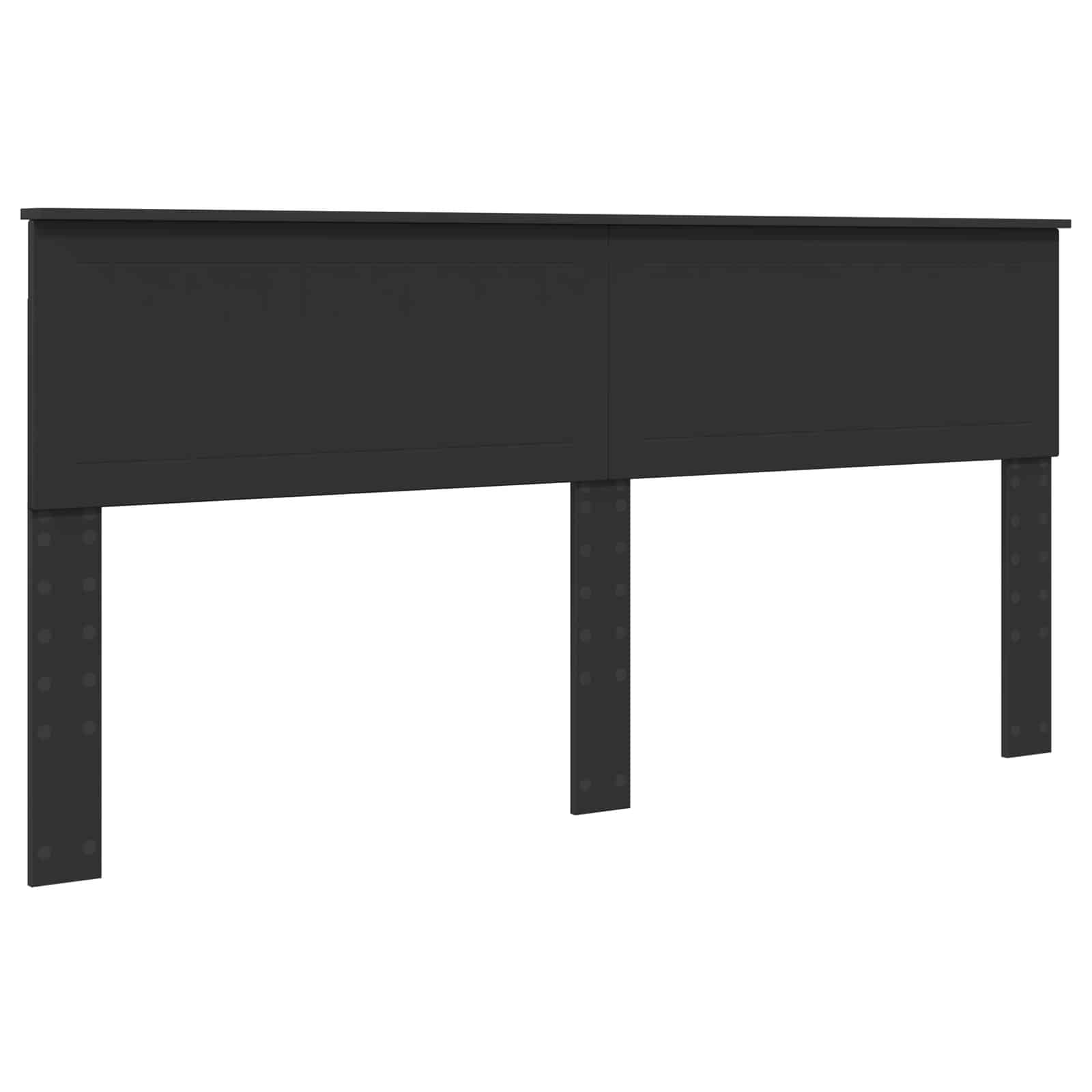Cadre de lit avec tête de lit Noir 180 x 200 cm Pin massif - XIOS