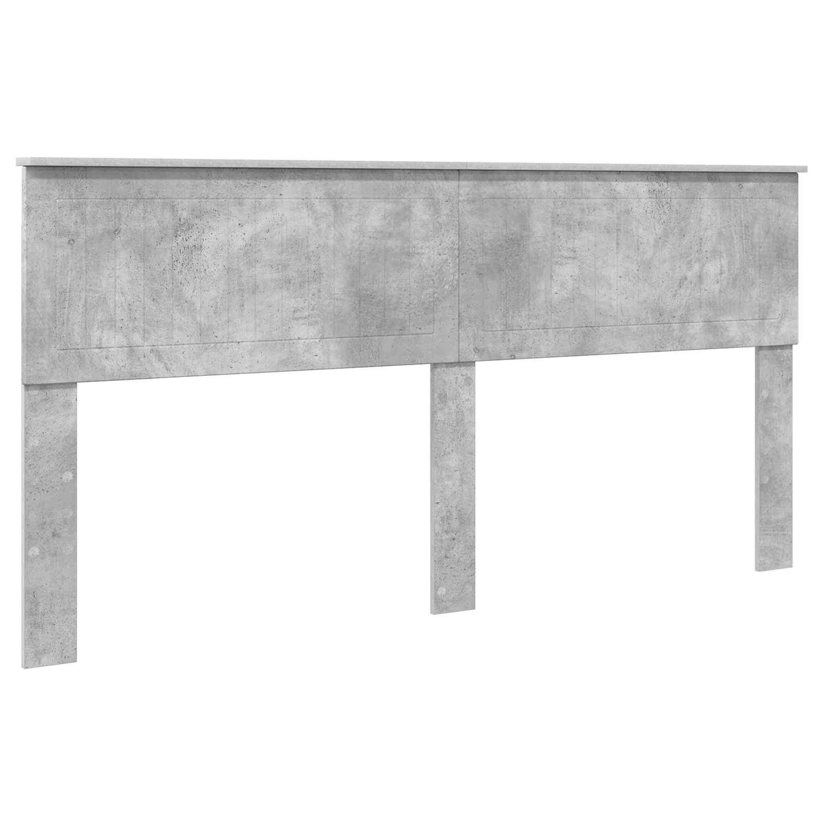 Cadre de lit avec tête de lit Béton 180 x 200 cm Pin massif - XIOS