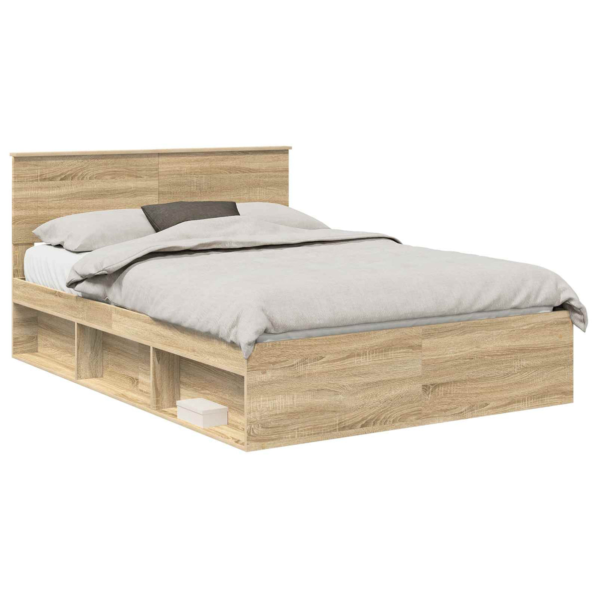 Cadre de lit Chêne Sonoma 140 x 190 cm Pin massif