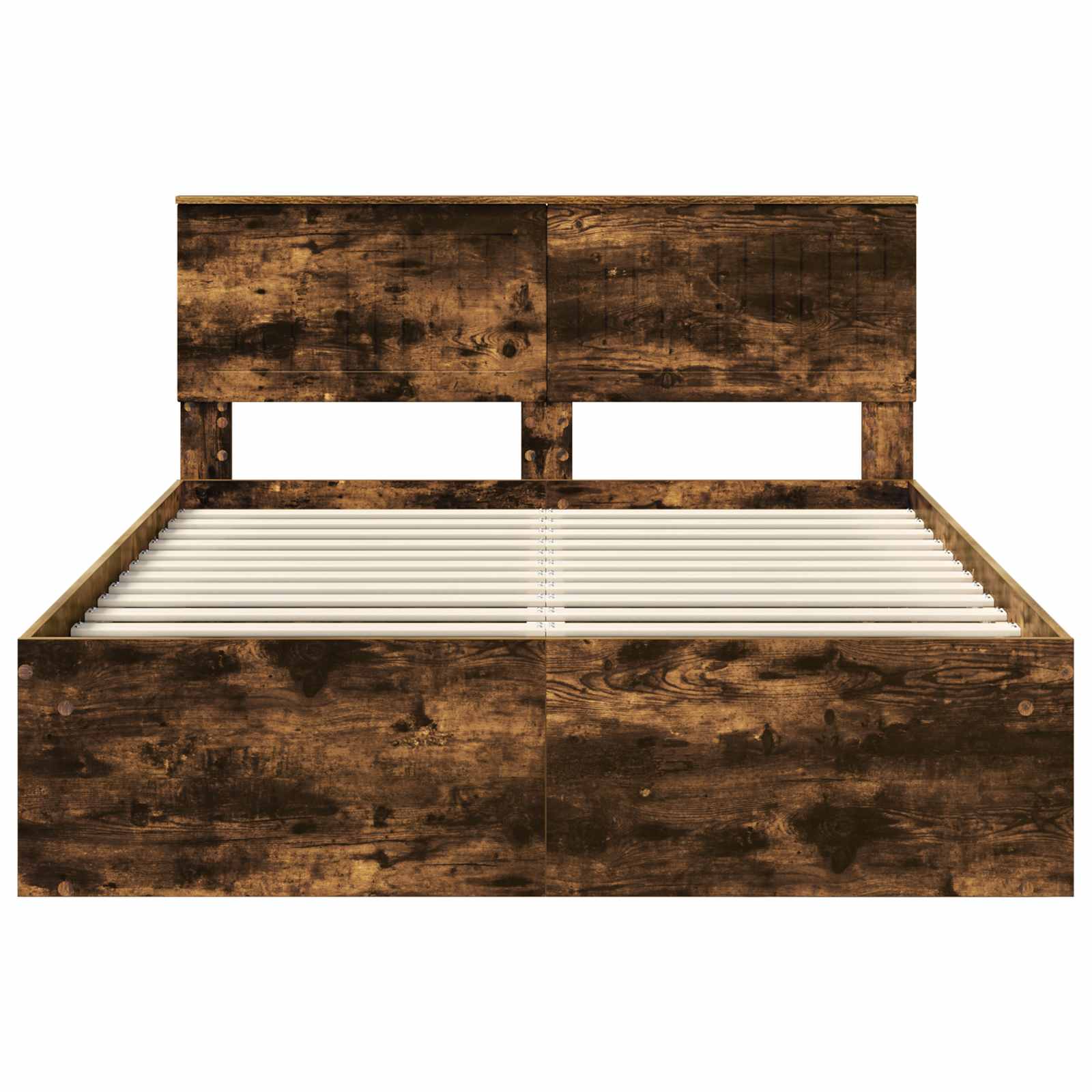 Cadre de lit Chêne fumé 140 x 190 cm Pin massif - XIOS