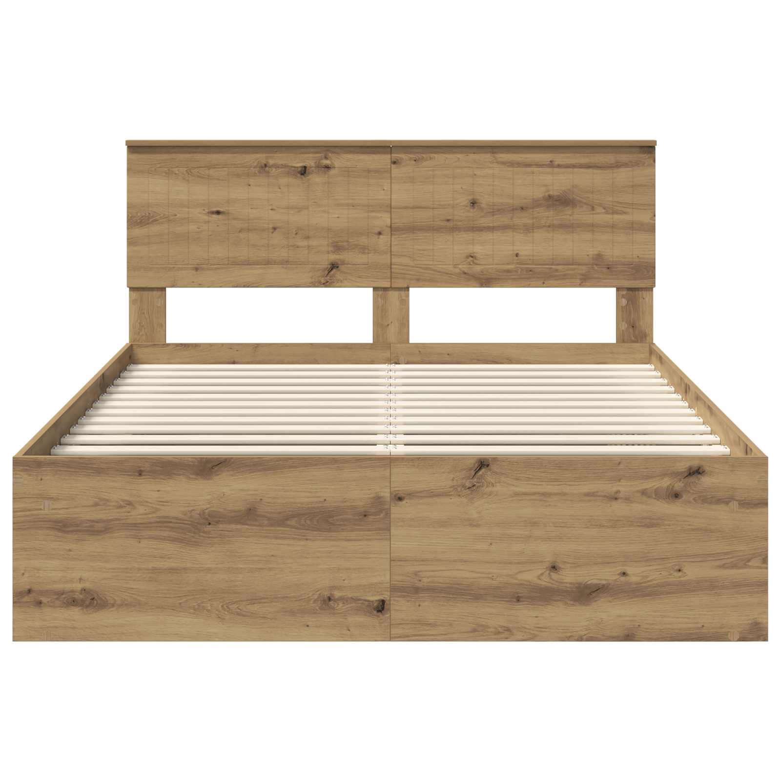 Cadre de lit Chêne artisan 140 x 190 cm Pin massif - XIOS