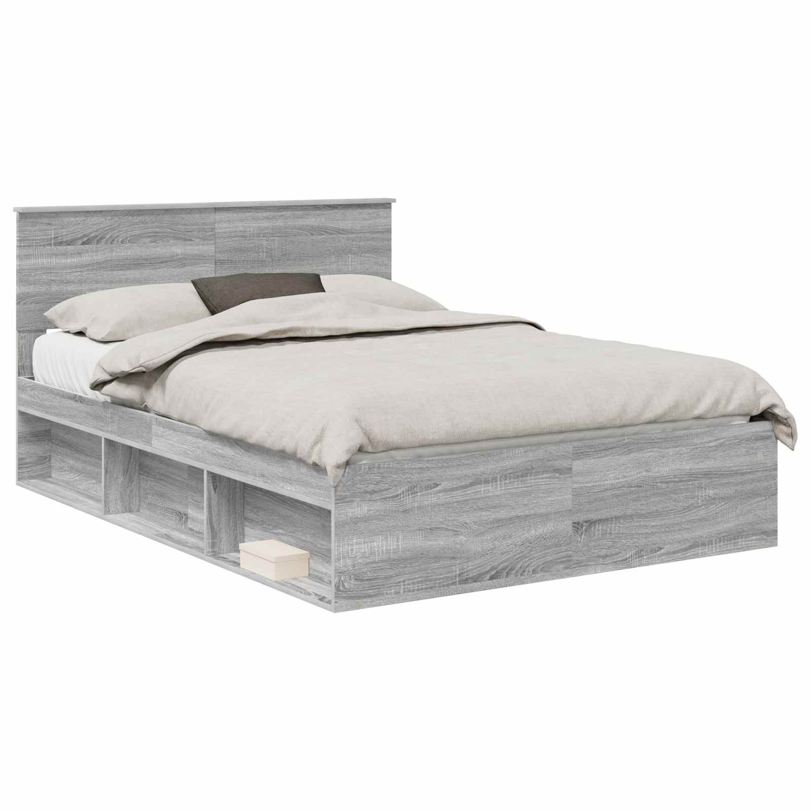 Cadre de lit Gris Sonoma 135 x 190 cm Pin massif - XIOS