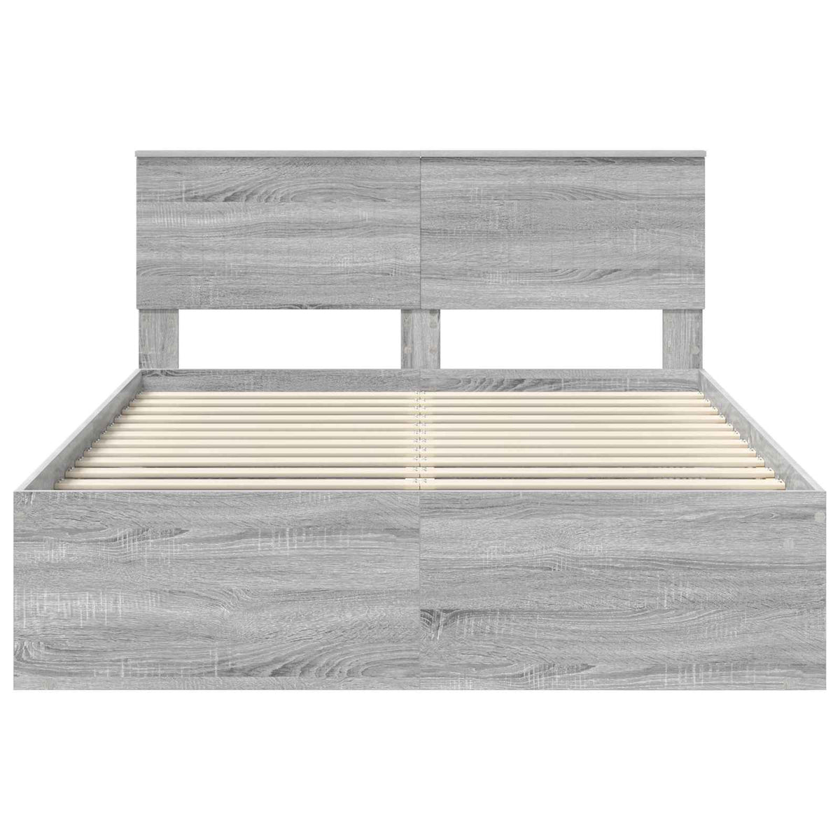 Cadre de lit Sonoma gris 135 x 190 cm Pin massif