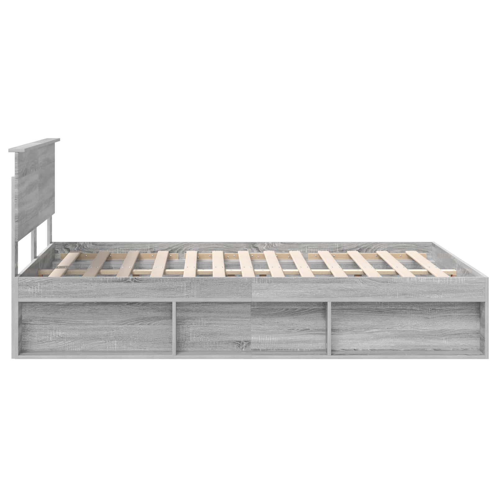 Cadre de lit Gris Sonoma 135 x 190 cm Pin massif - XIOS