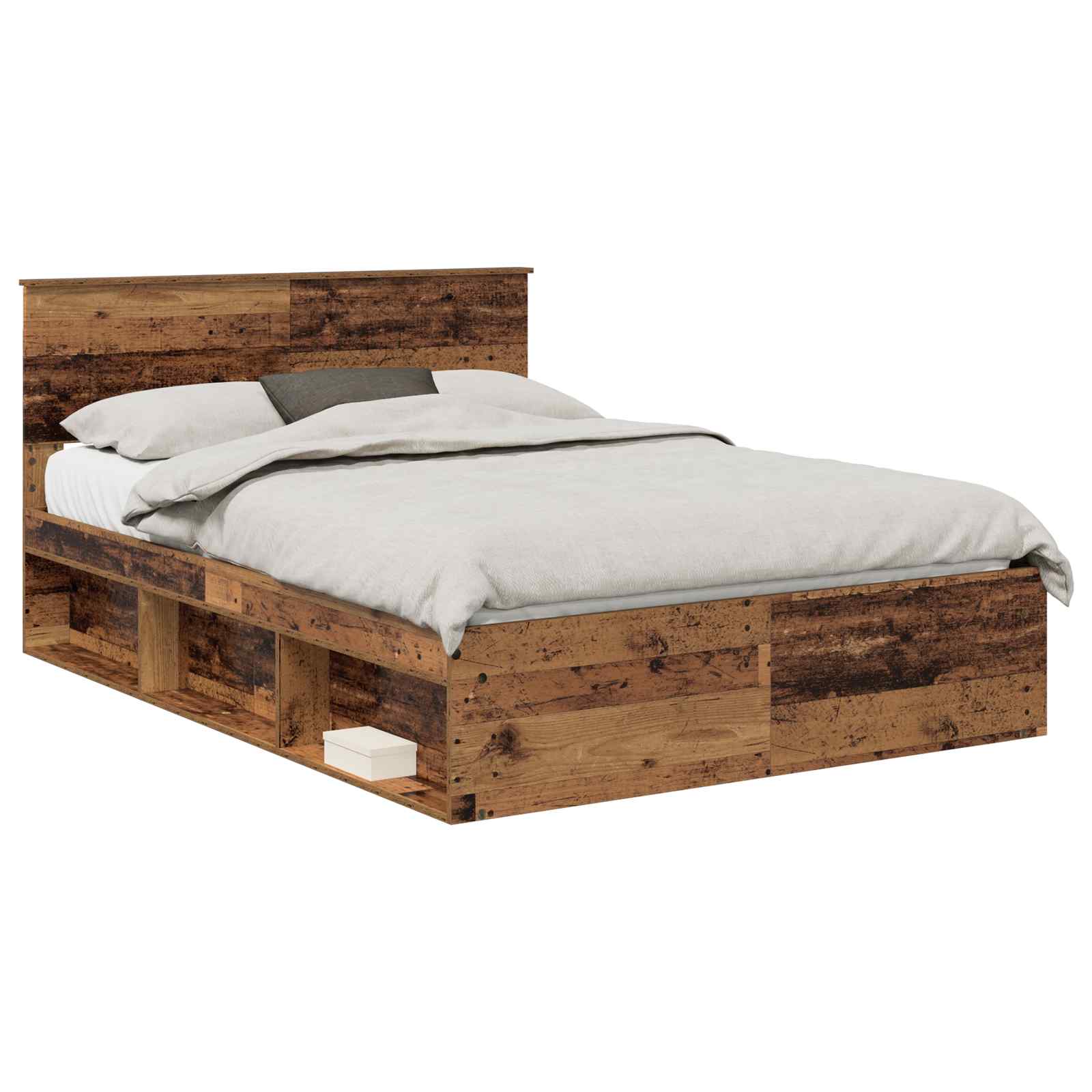 Cadre de lit Bois ancien 135 x 190 cm Pin massif - XIOS