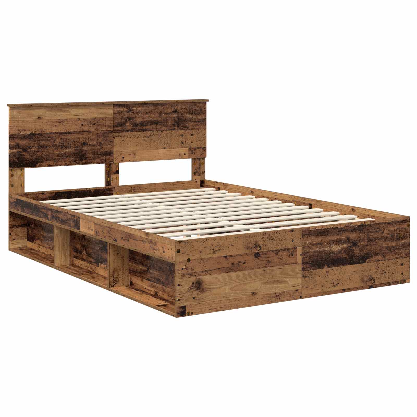 Cadre de lit Bois ancien 135 x 190 cm Pin massif