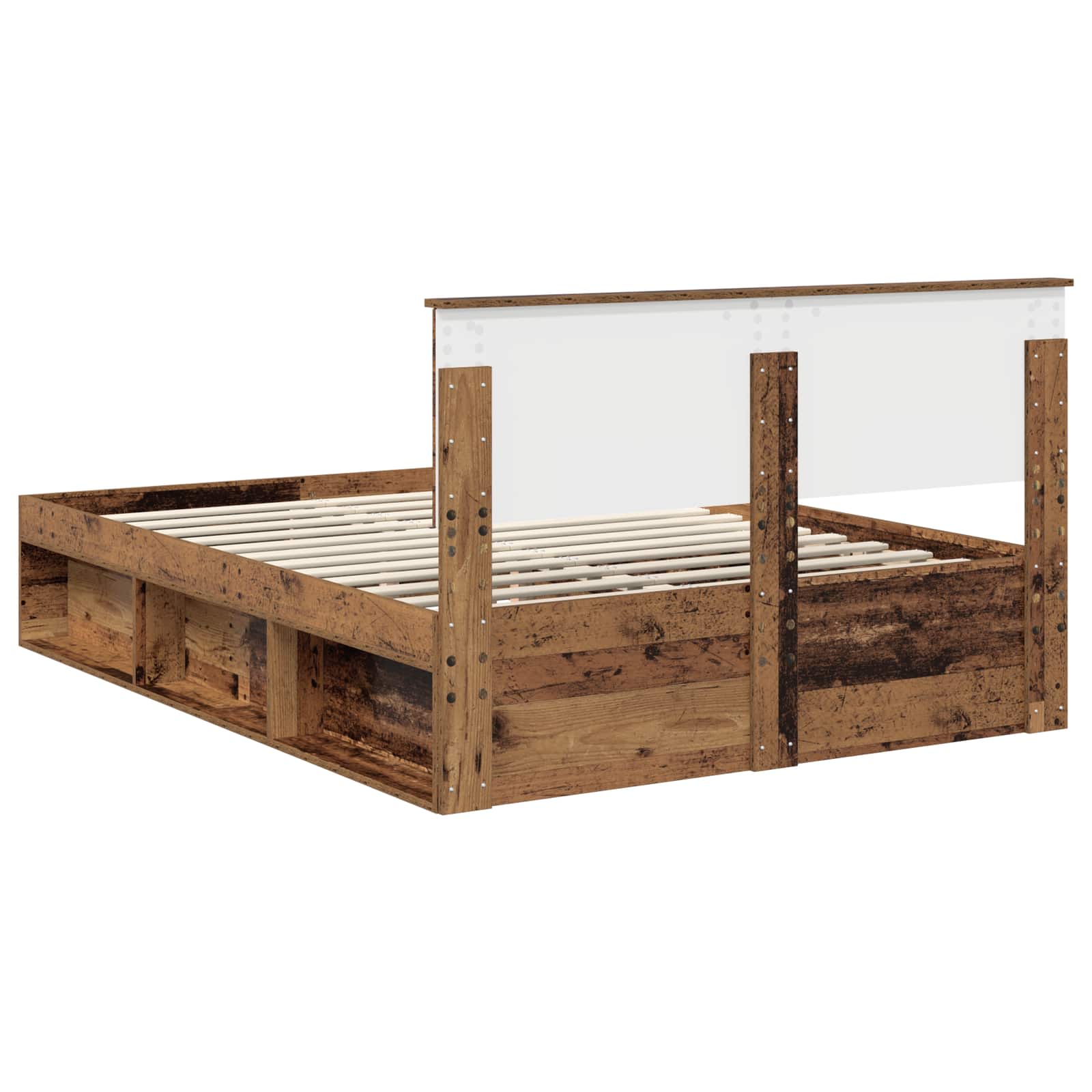 Cadre de lit Bois ancien 135 x 190 cm Pin massif