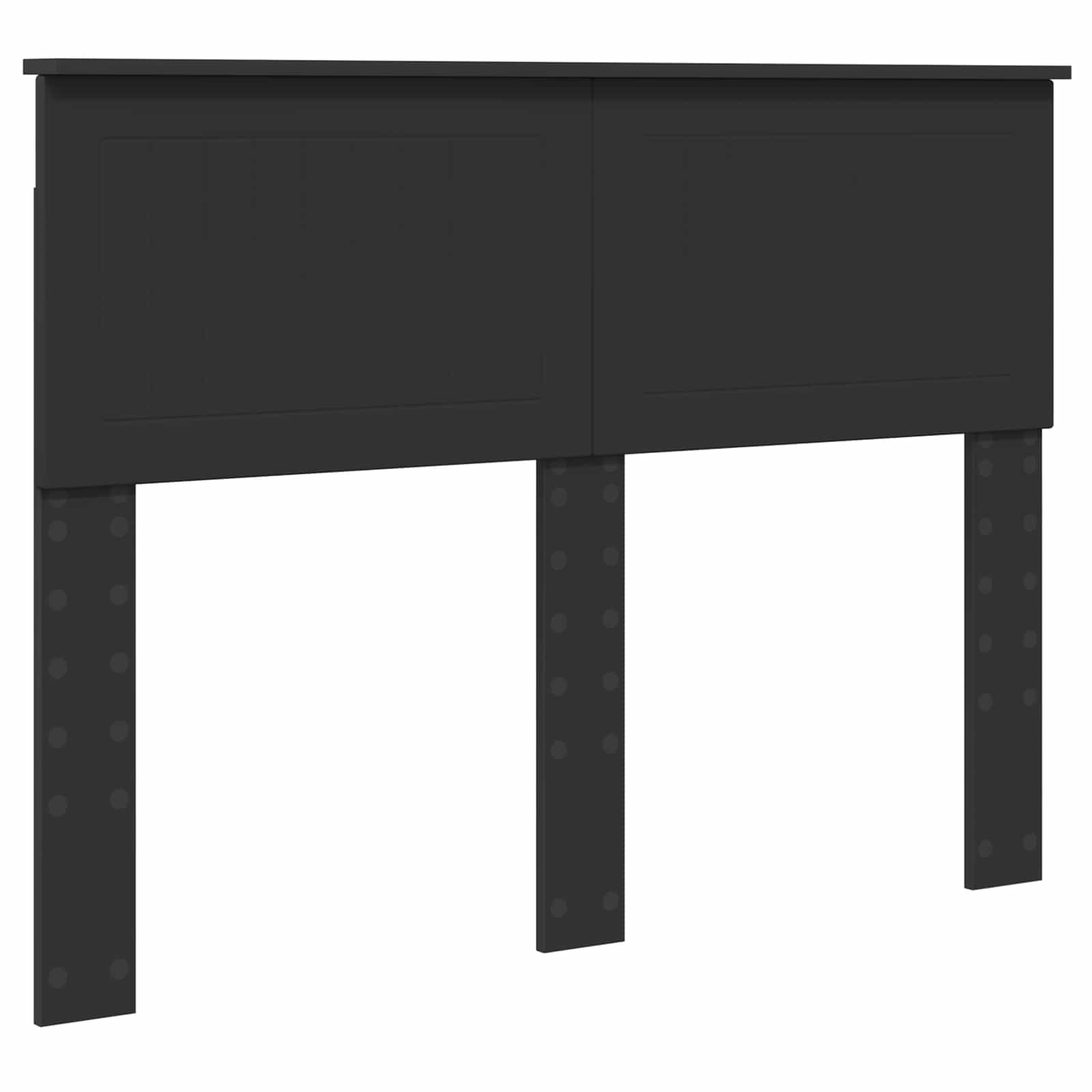 Cadre de lit avec tête de lit Noir 120 x 200 cm Pin massif - XIOS