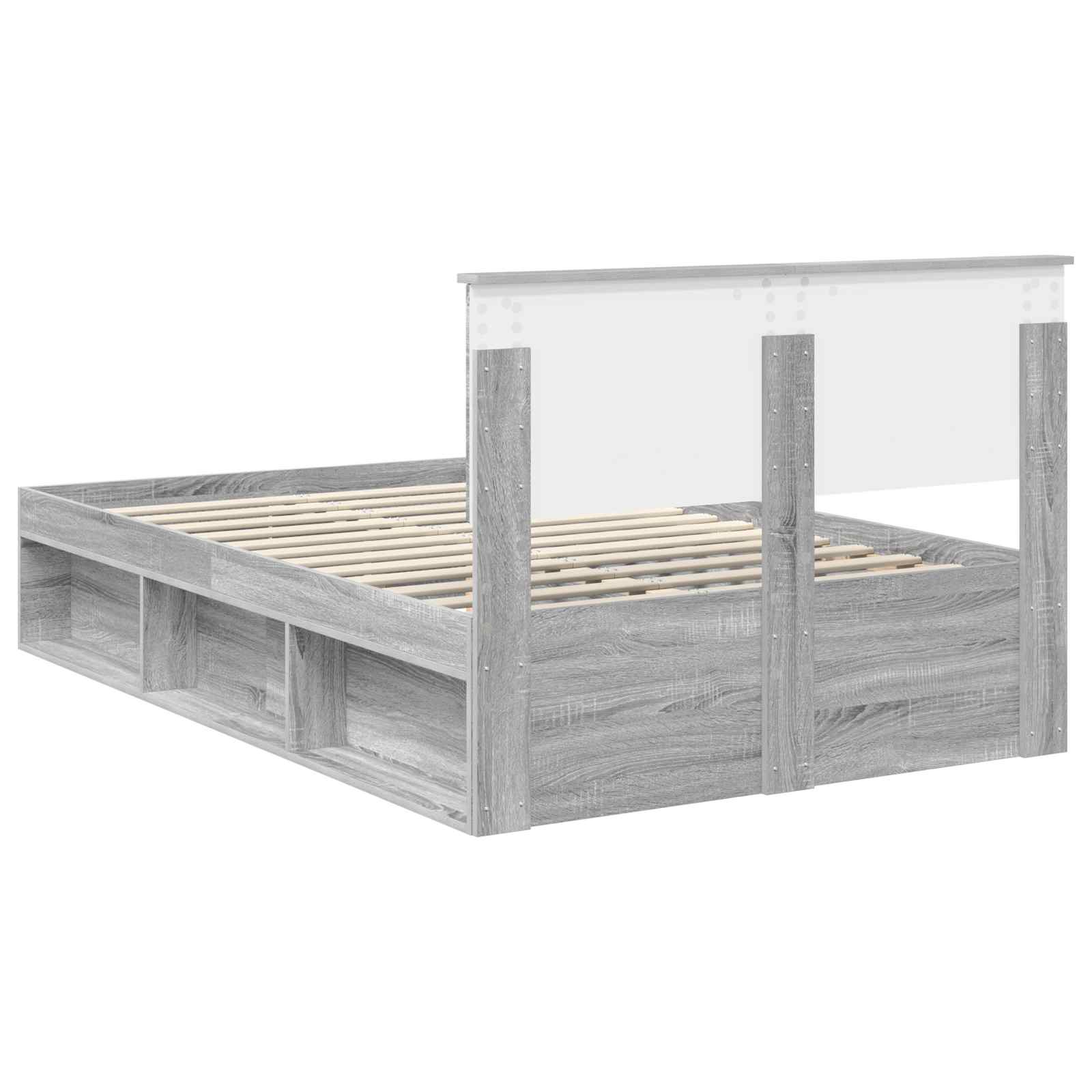 Cadre de lit Gris Sonoma 120 x 200 cm Pin massif - XIOS