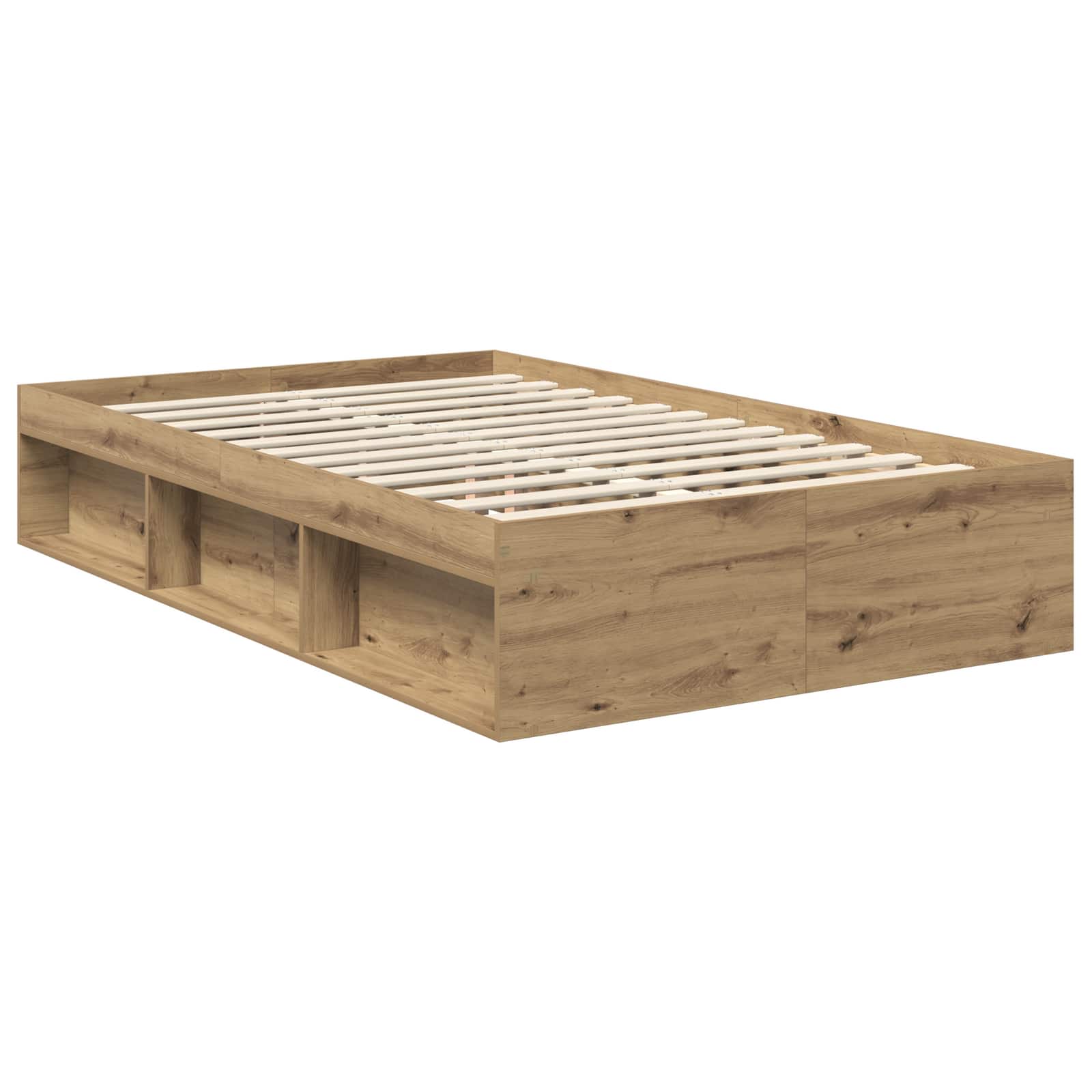 Cadre de lit Chêne artisan 120 x 200 cm Pin massif - XIOS