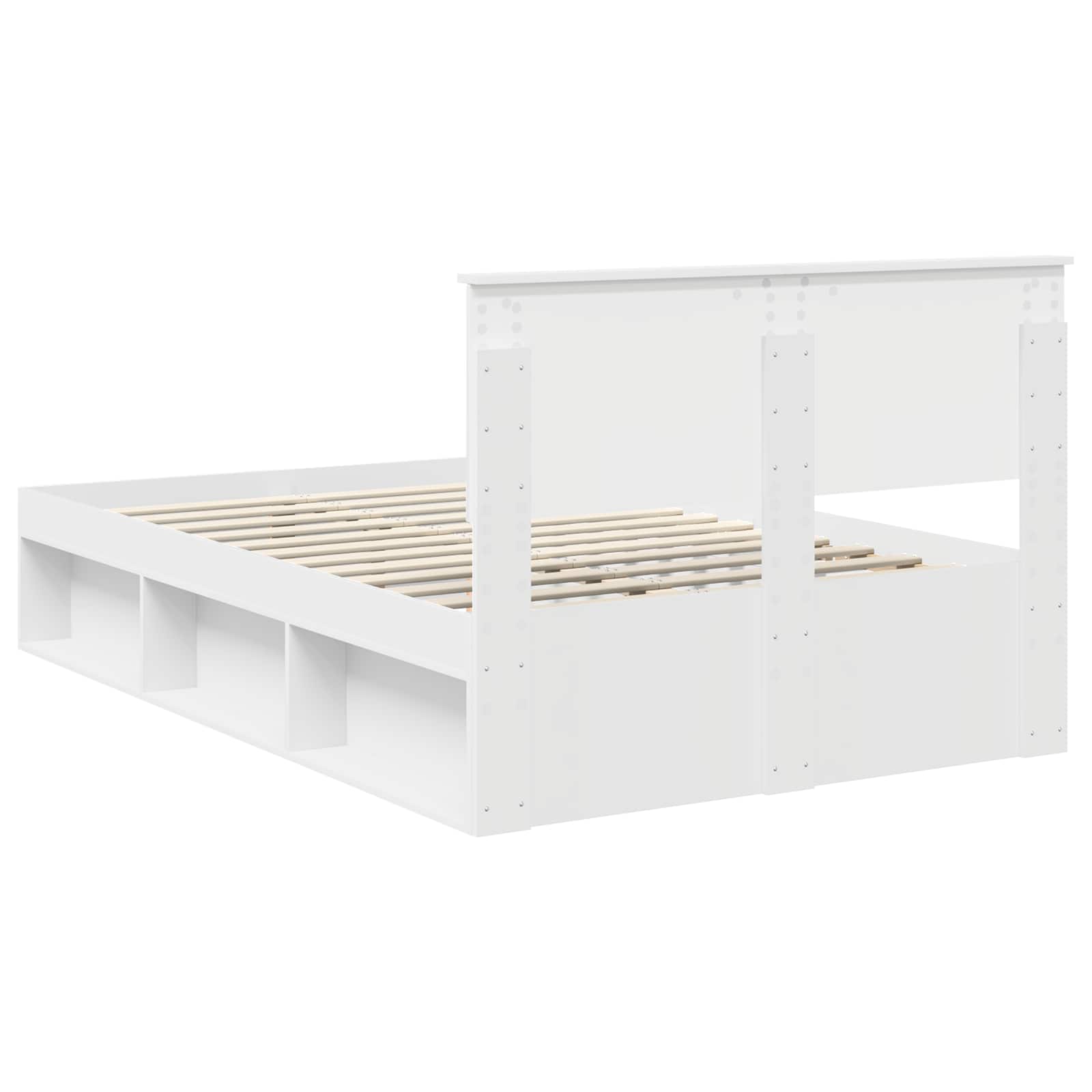 Cadre de lit avec tête de lit Blanc 120 x 190 cm Pin massif - XIOS