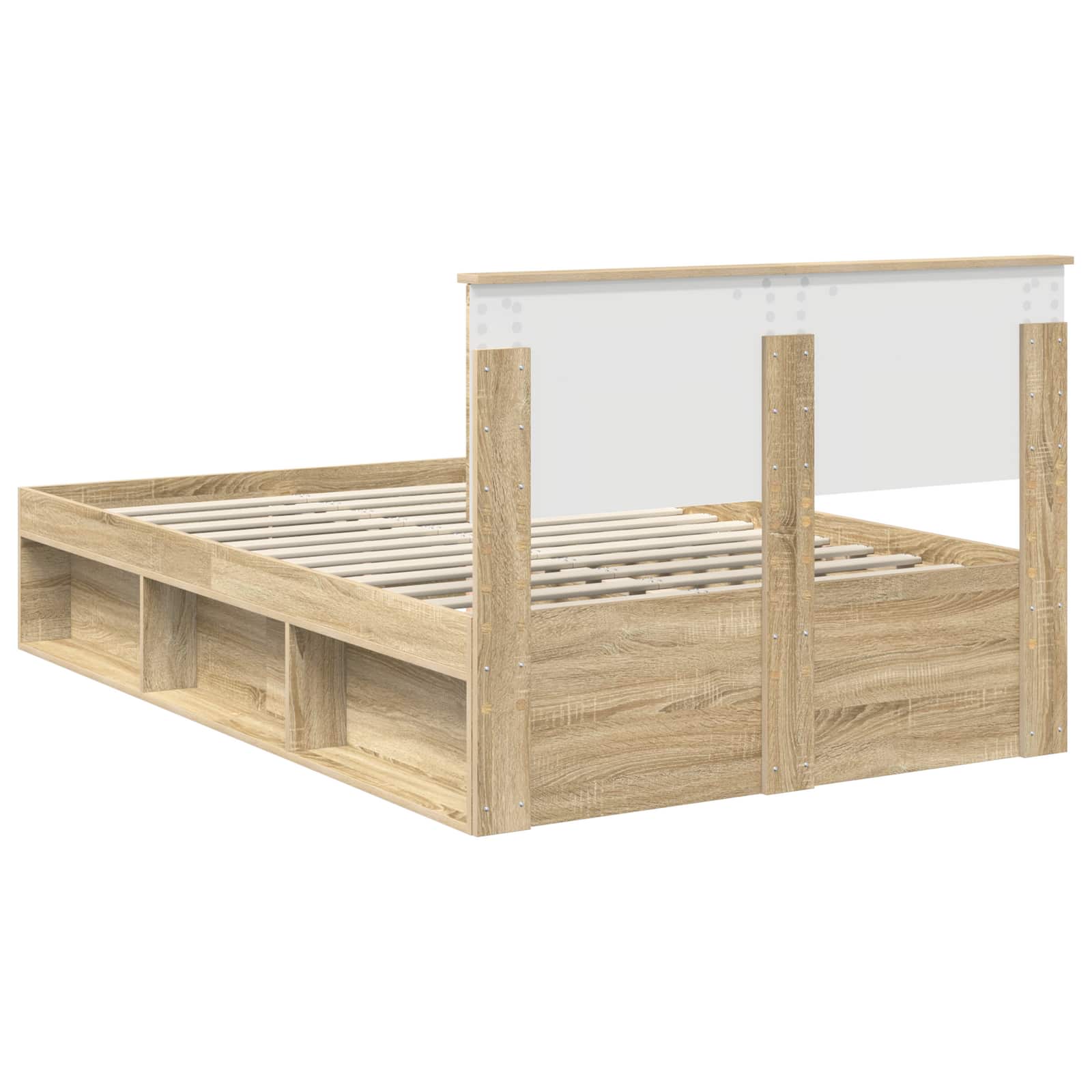 Cadre de lit avec tête de lit Sonoma 120 x 190 cm Pin massif - XIOS