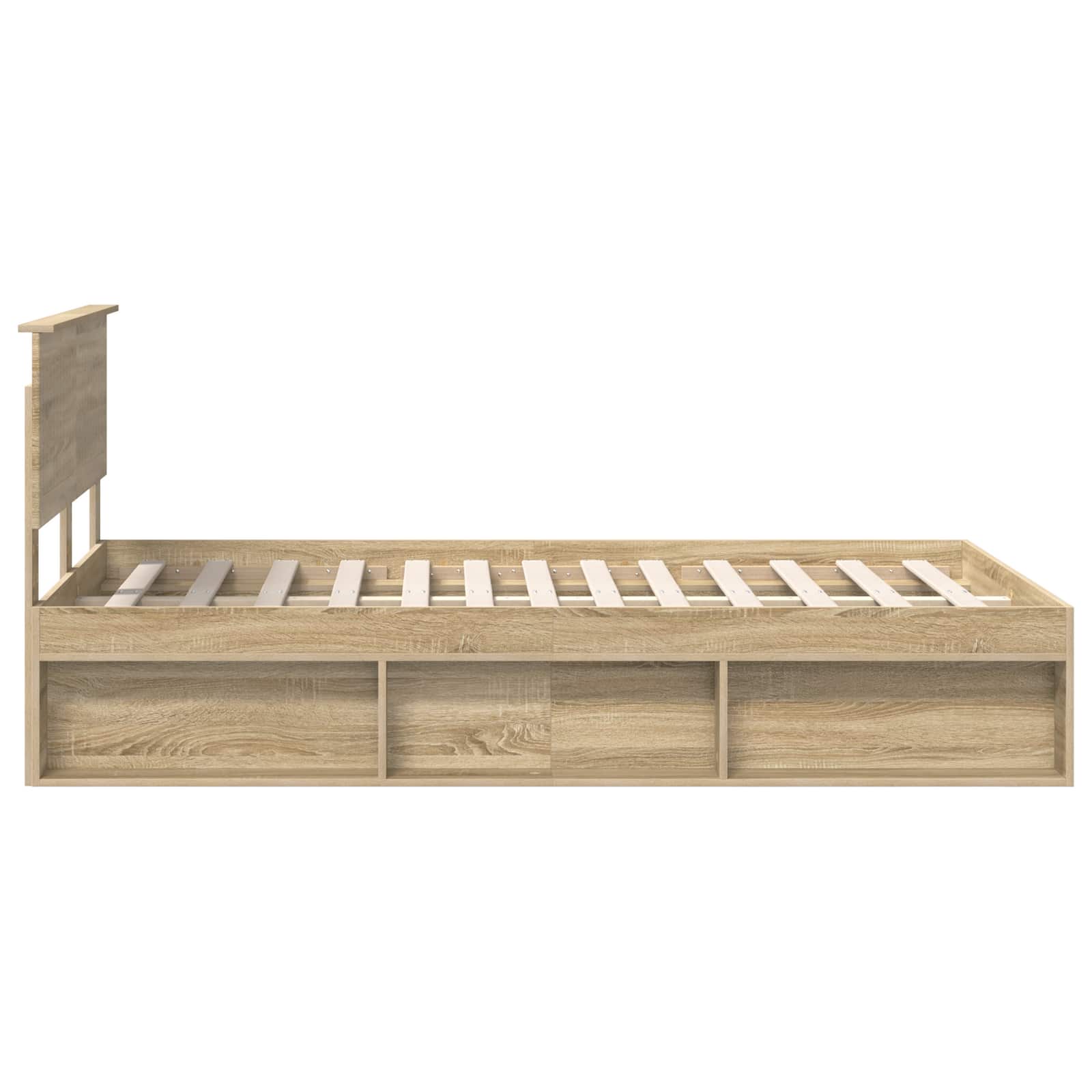 Cadre de lit avec tête de lit Sonoma 120 x 190 cm Pin massif - XIOS