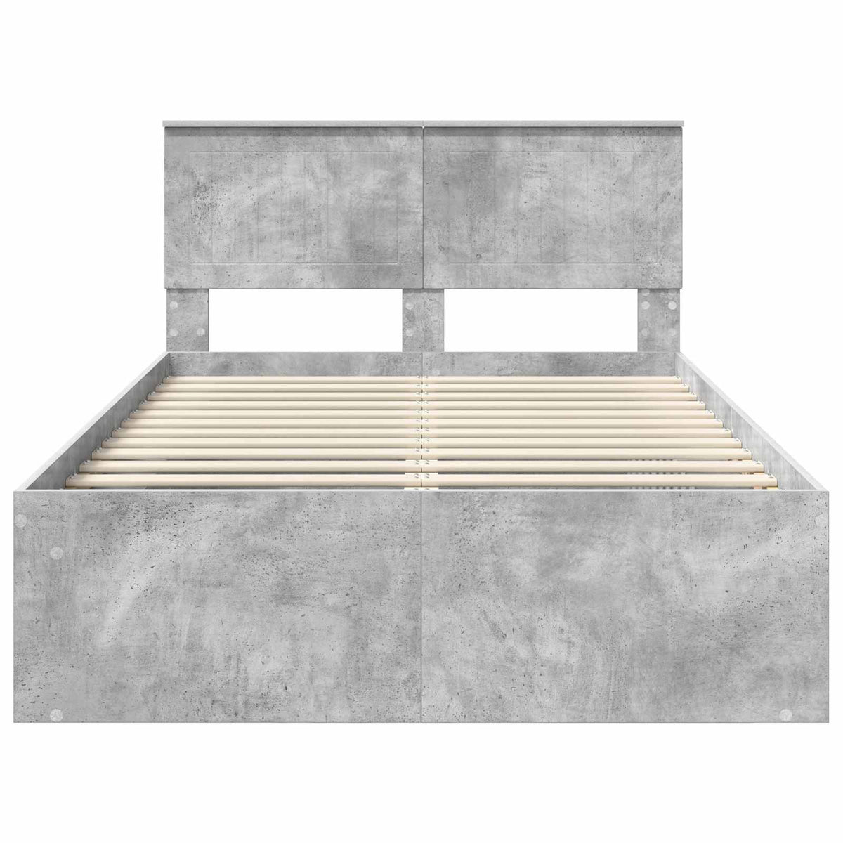 Cadre de lit Béton 120 x 190 cm Pin massif
