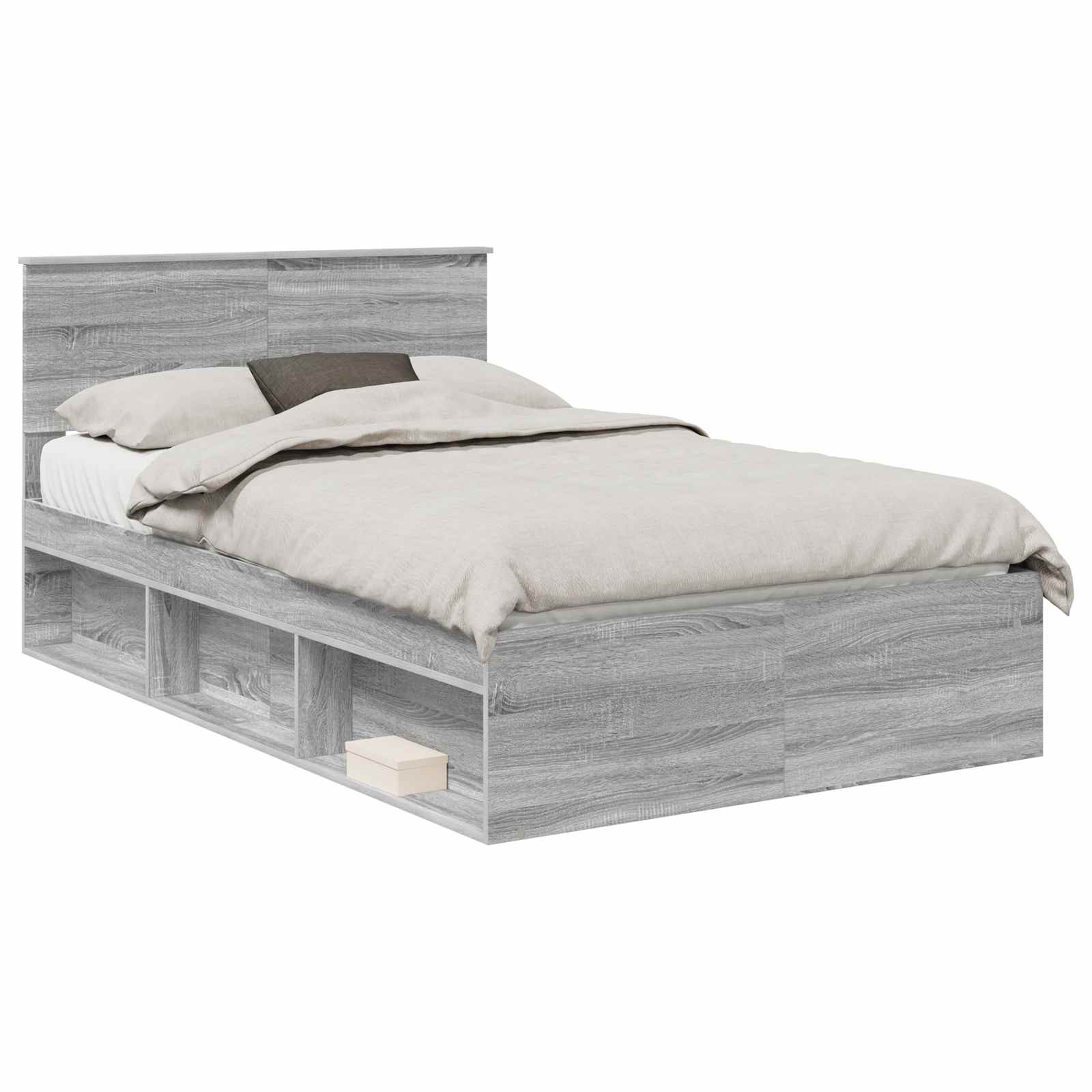 Cadre de lit Gris Sonoma 120 x 190 cm Pin massif - XIOS