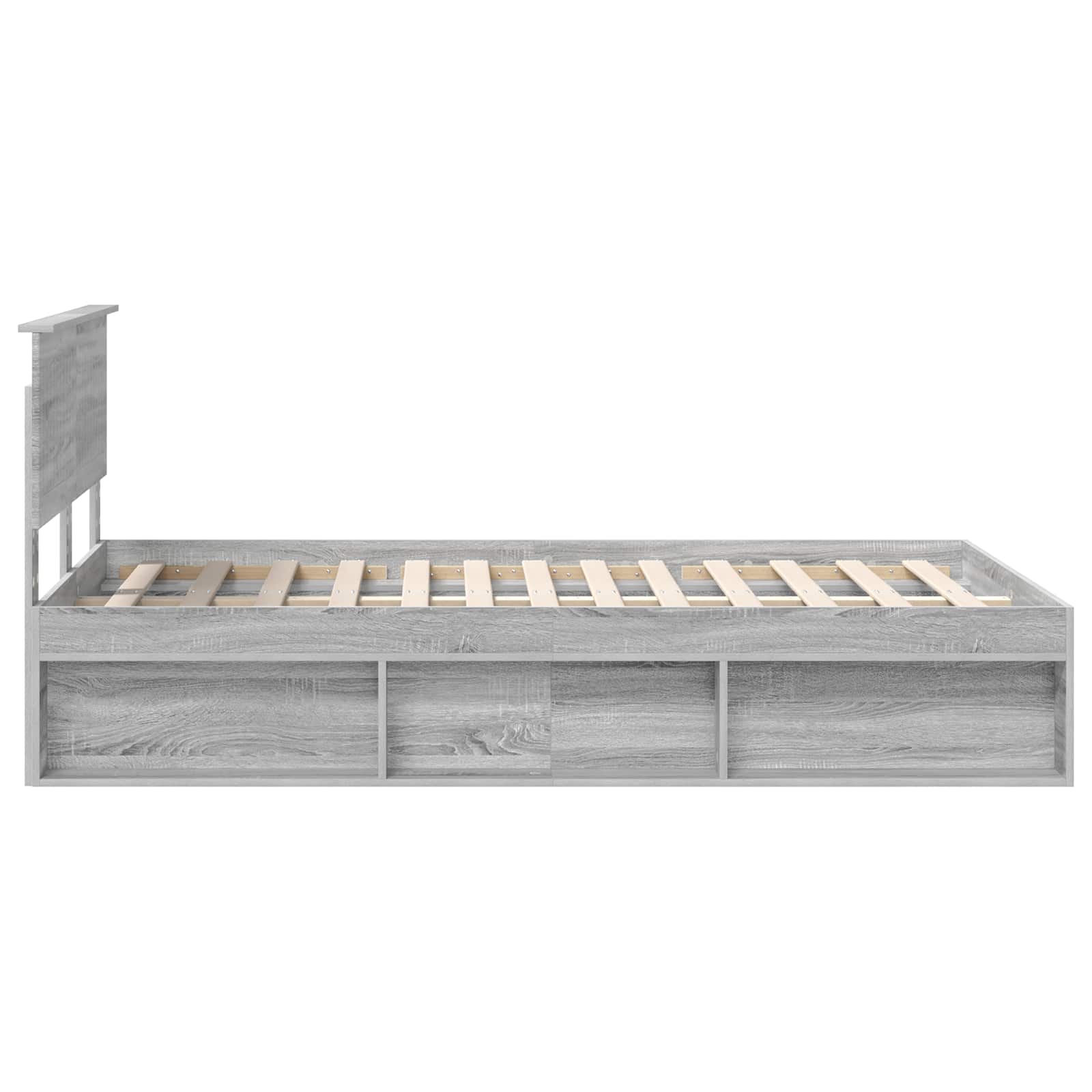 Cadre de lit Gris Sonoma 120 x 190 cm Pin massif - XIOS