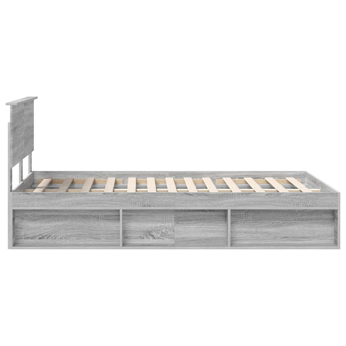 Cadre de lit Sonoma gris 120 x 190 cm Pin massif