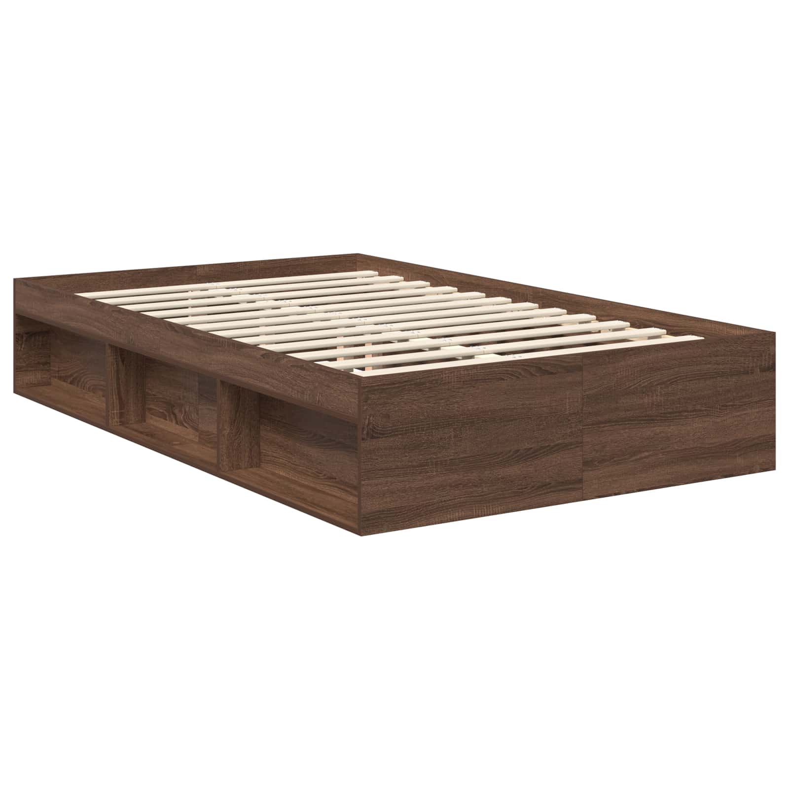 Cadre de lit Chêne brun 120 x 190 cm Pin massif - XIOS