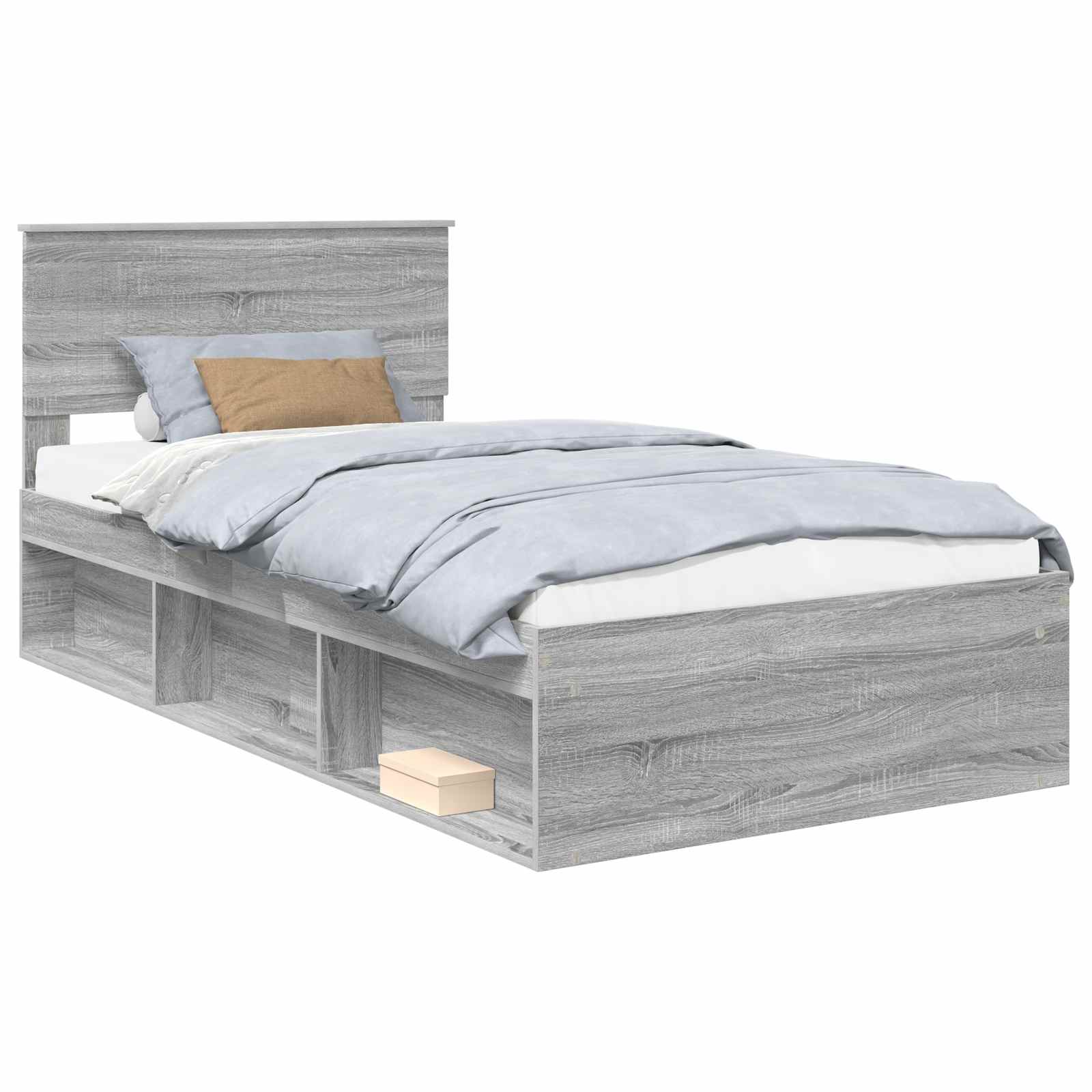 Cadre de lit Gris Sonoma 100 x 200 cm Pin massif