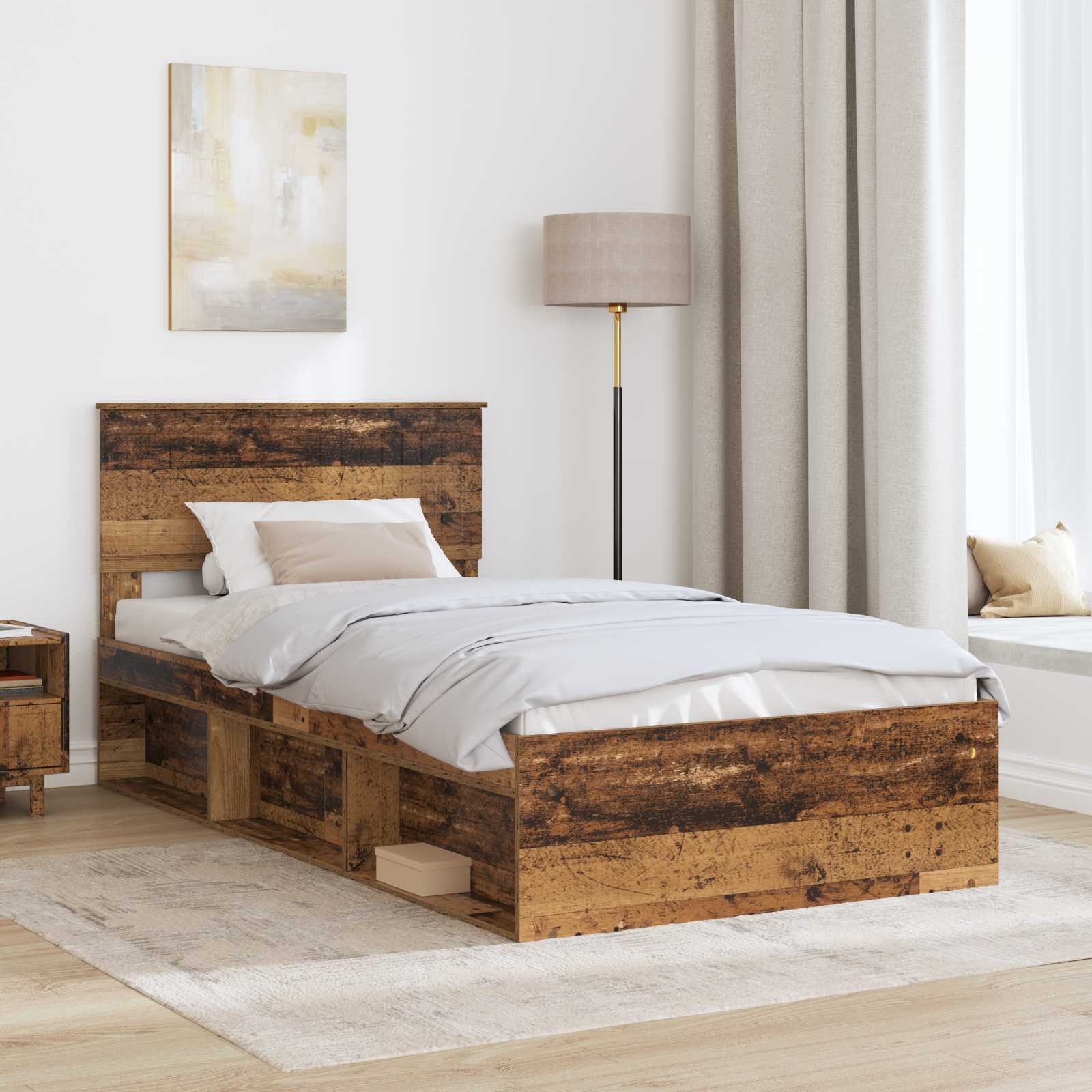 Cadre de lit Bois ancien 100 x 200 cm Pin massif - XIOS