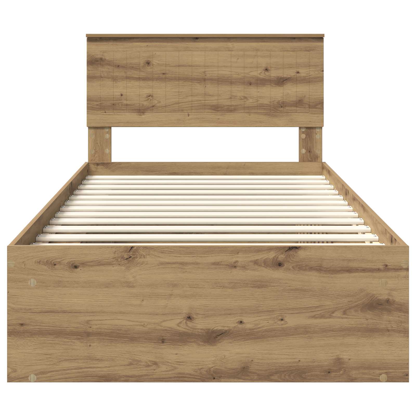 Cadre de lit Chêne artisan 100 x 200 cm Pin massif - XIOS
