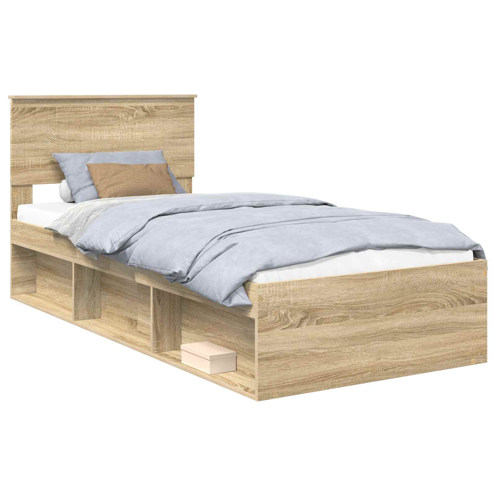 Cadre de lit Chêne Sonoma 90 x 200 cm Pin massif - XIOS