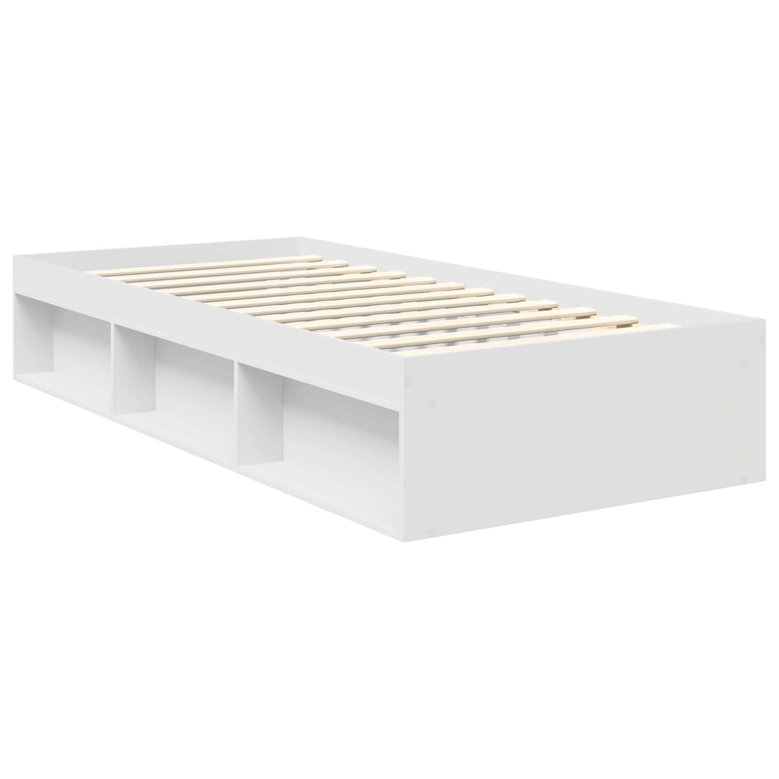 Cadre de lit avec tête de lit Blanc 90 x 190 cm Pin massif - XIOS