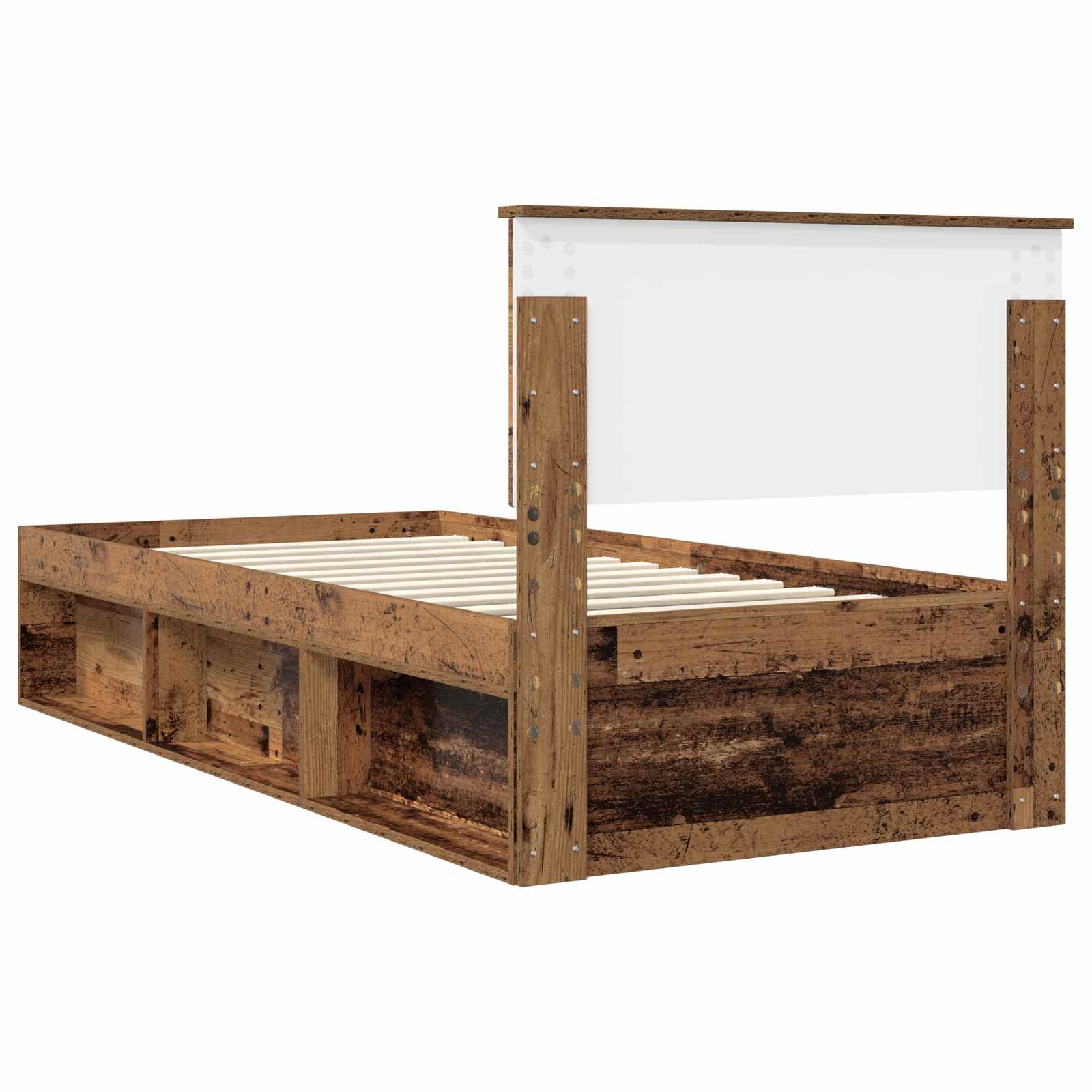 Cadre de lit Bois ancien 90 x 190 cm Pin massif