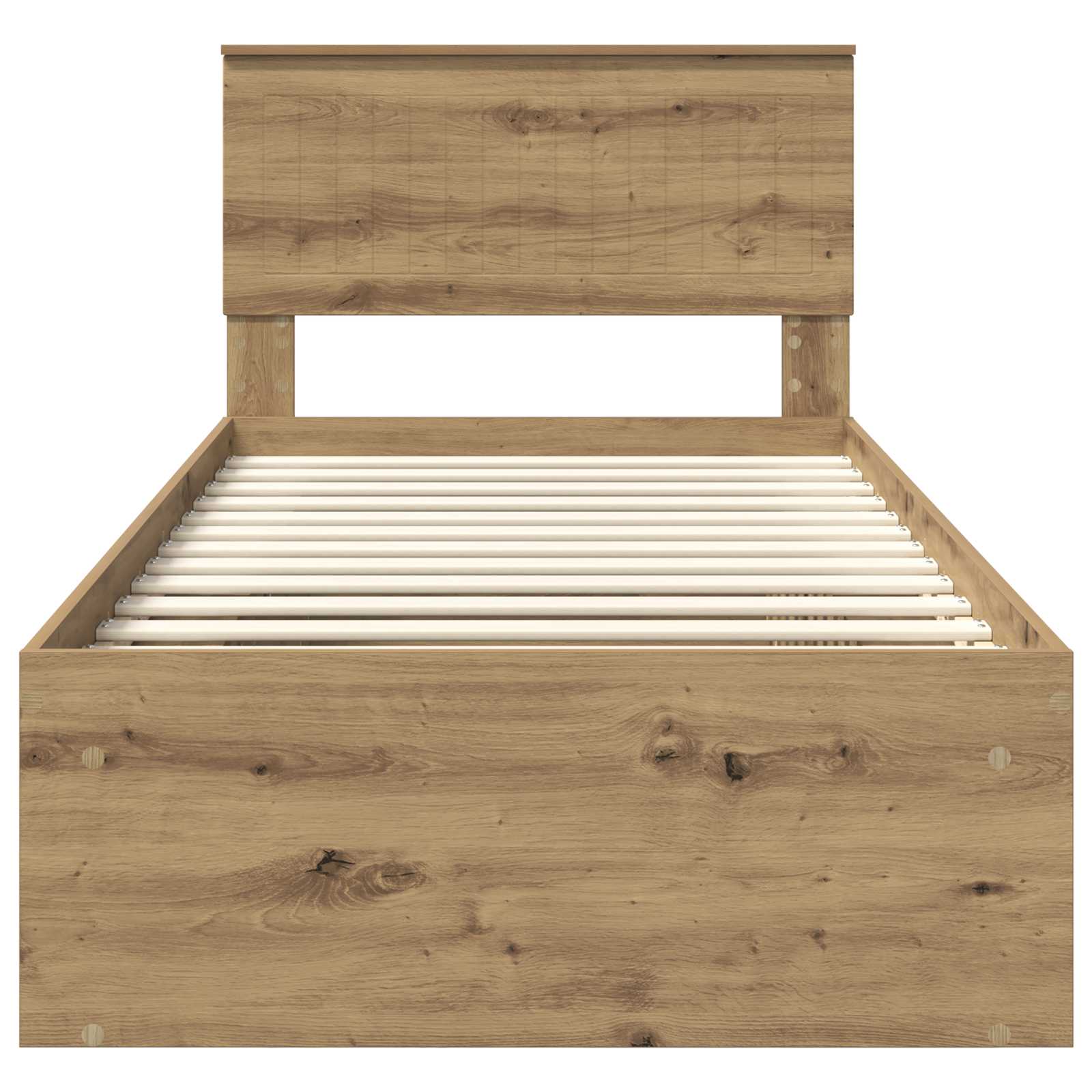 Cadre de lit Chêne artisan 90 x 190 cm Pin massif