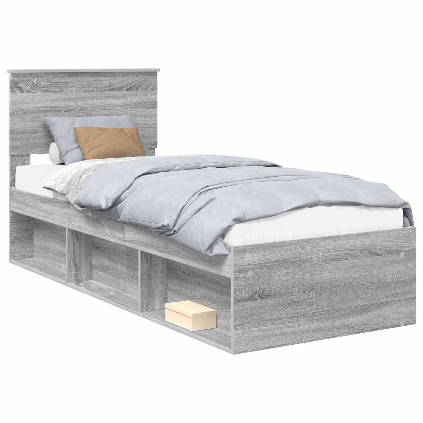 Cadre de lit Gris Sonoma 75 x 190 cm Pin massif