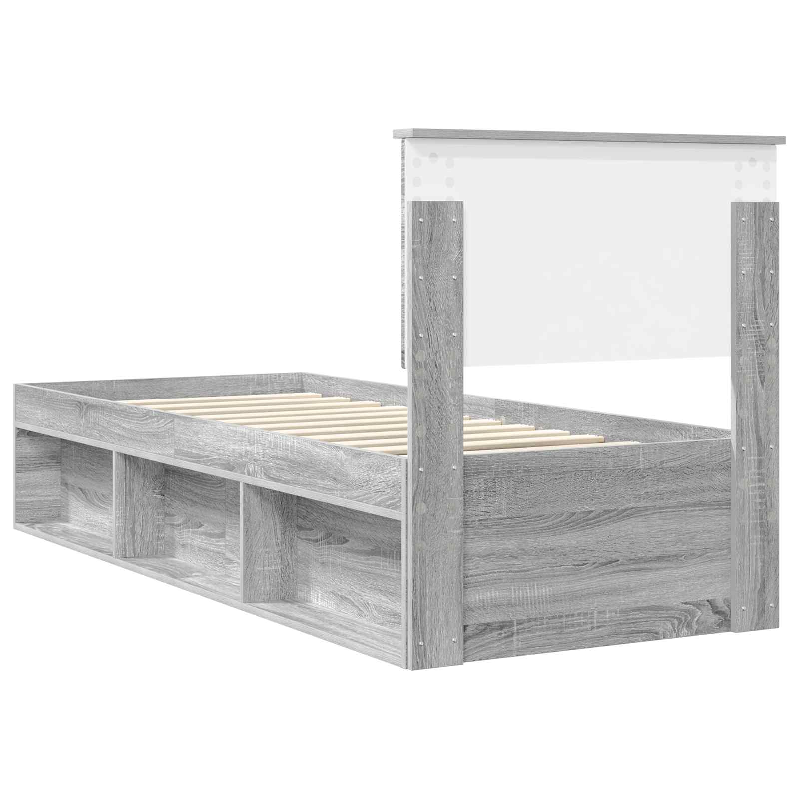Cadre de lit Gris Sonoma 75 x 190 cm Pin massif