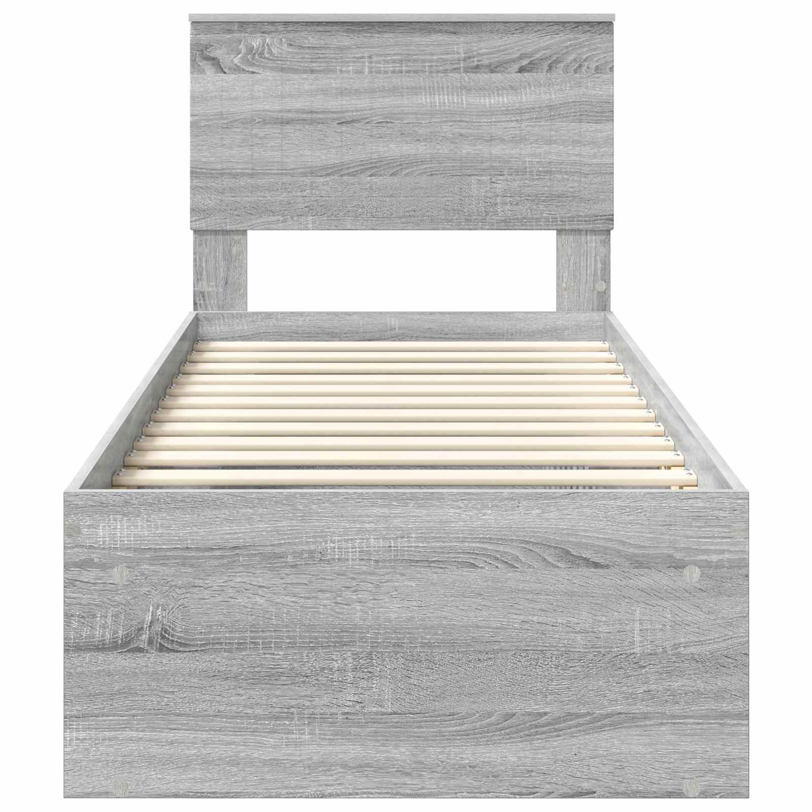 Cadre de lit Gris Sonoma 75 x 190 cm Pin massif