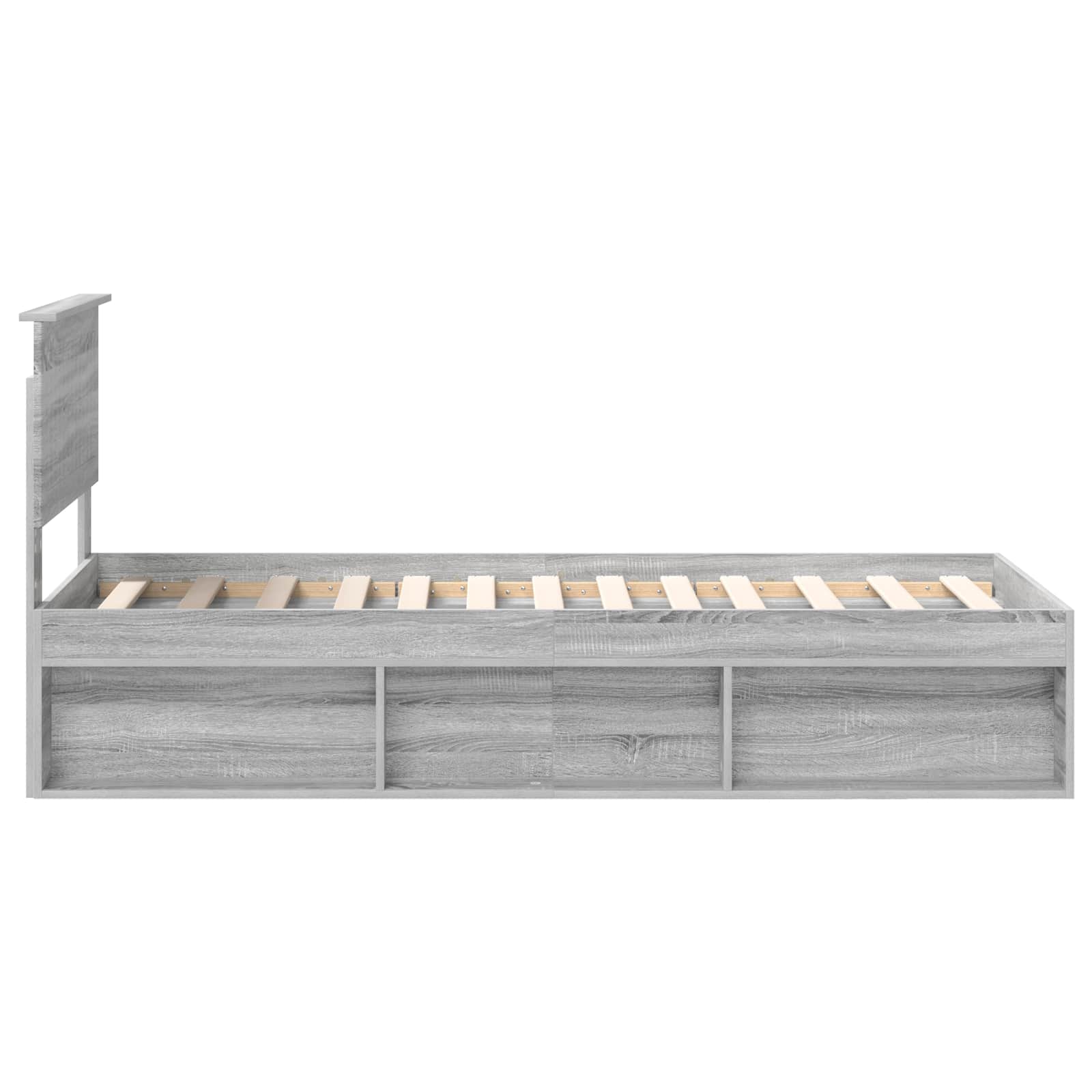 Cadre de lit Gris Sonoma 75 x 190 cm Pin massif