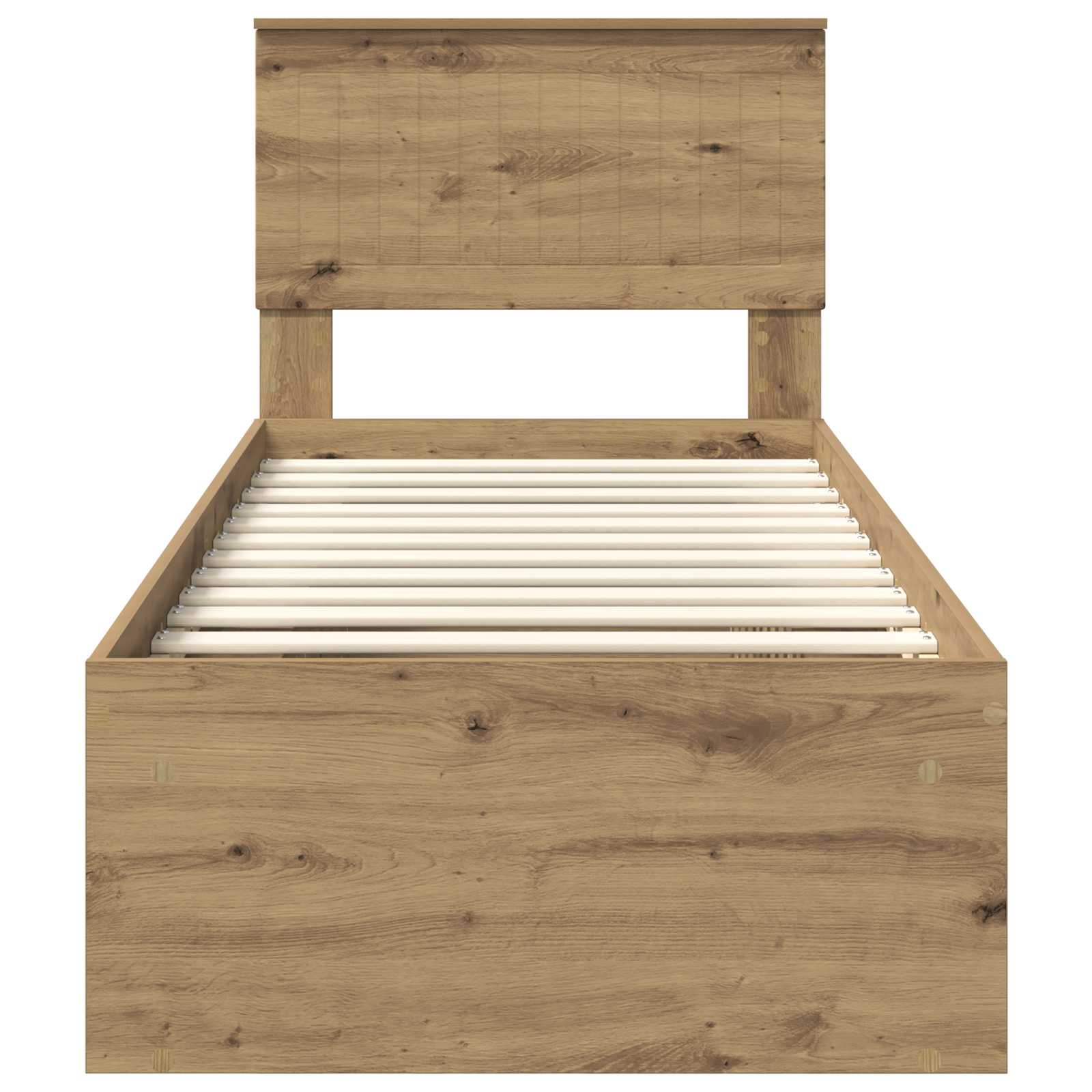 Cadre de lit Chêne artisan 75 x 190 cm Pin massif