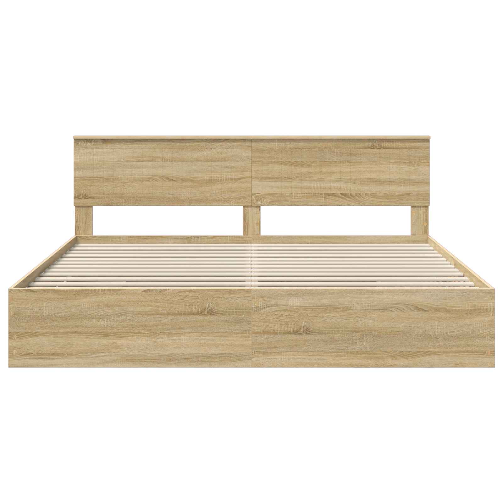Cadre de lit Chêne Sonoma 200 x 200 cm Bois Ingénierie - XIOS
