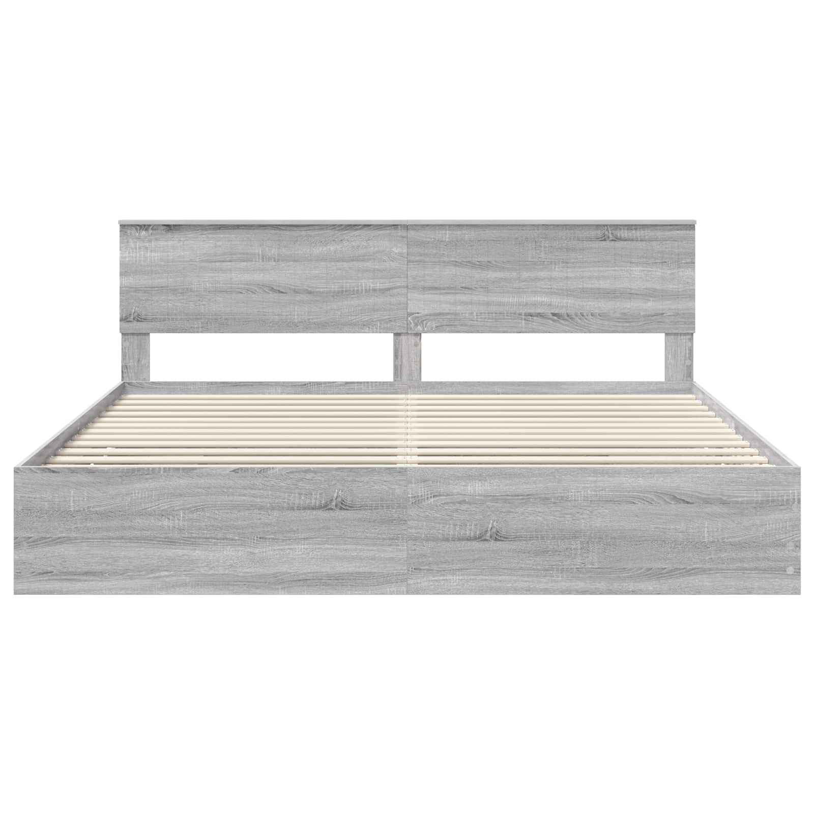 Cadre de lit Gris Sonoma 200 x 200 cm Bois Ingénierie - XIOS